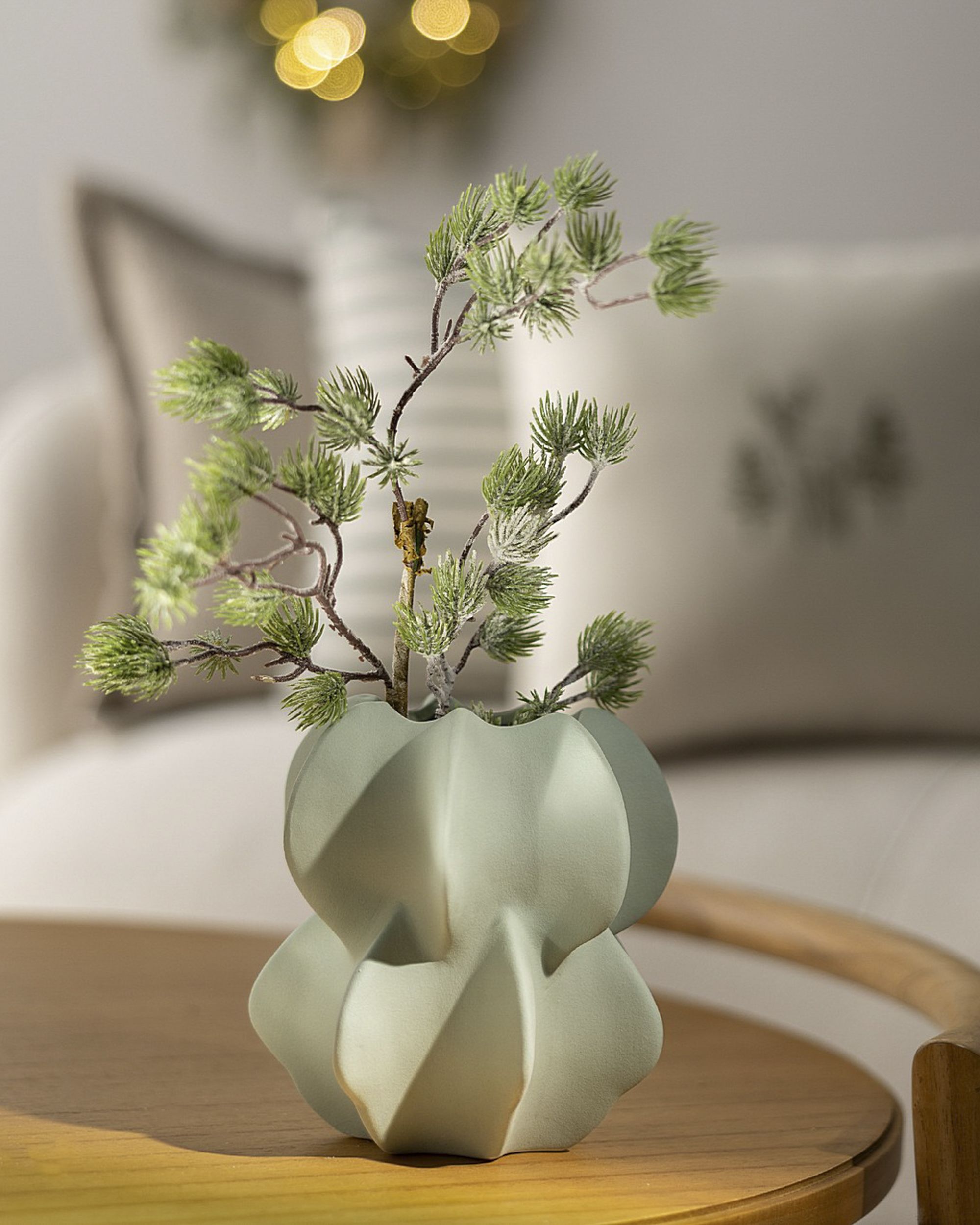 Vase Petal Green15x17 cm