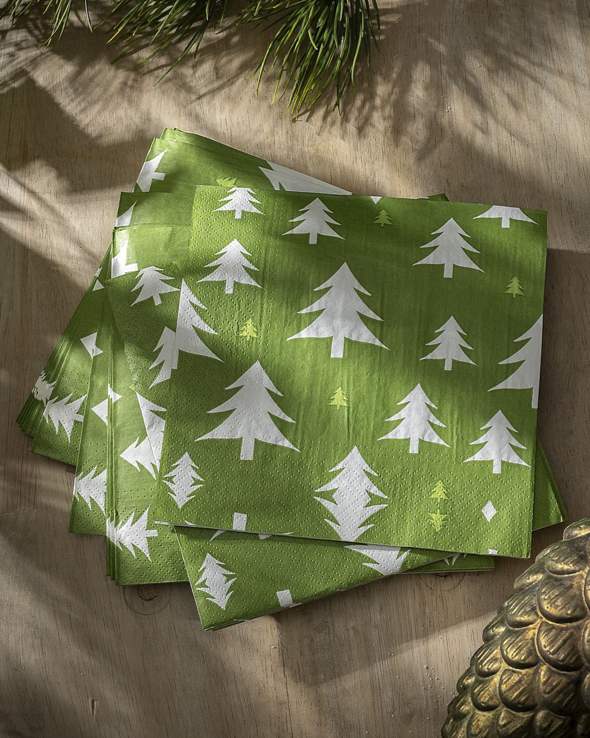 Weihnachtsservietten Green Trees I 20 Stck. (hover)
