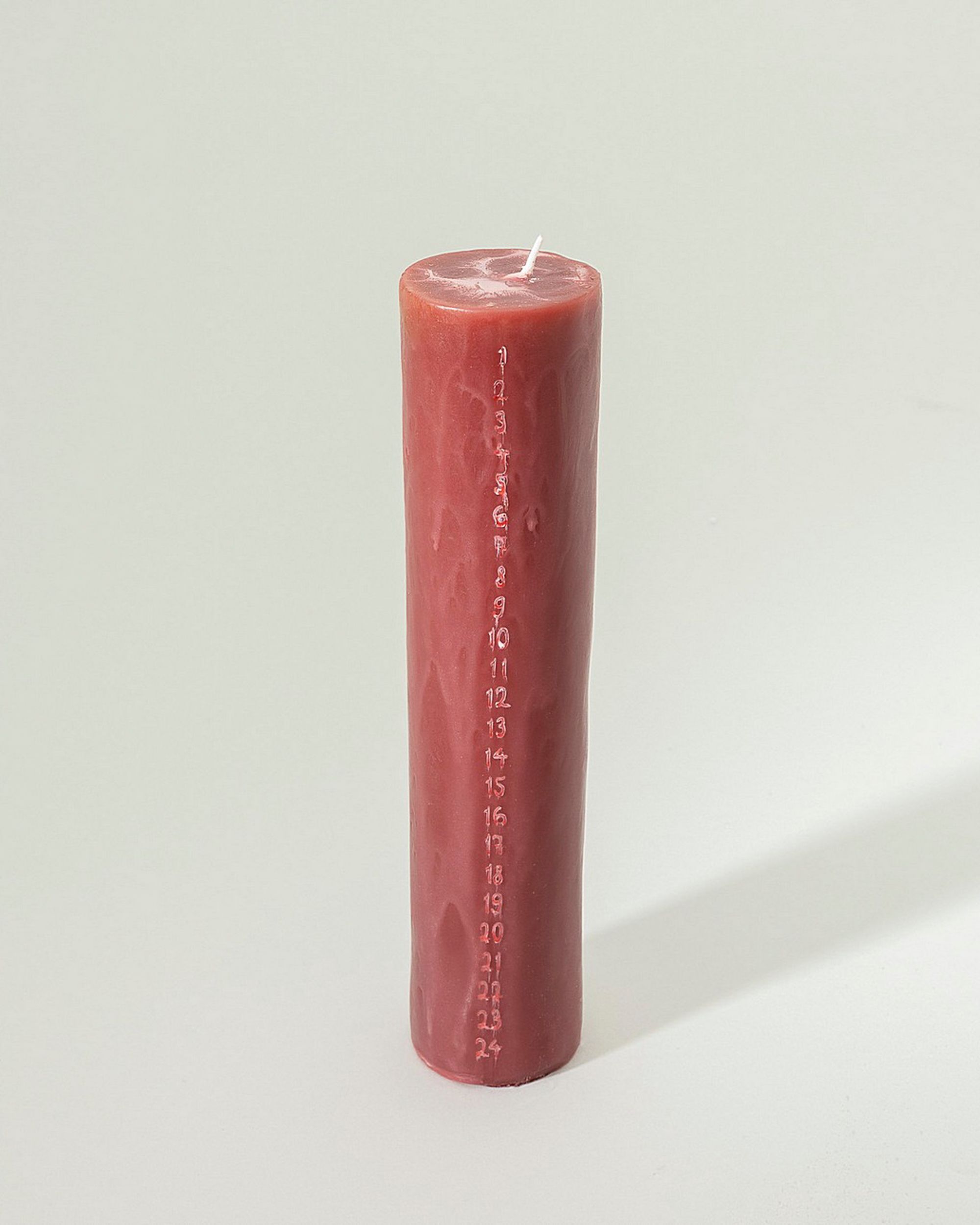 Adventkerze bordeaux 25 cm