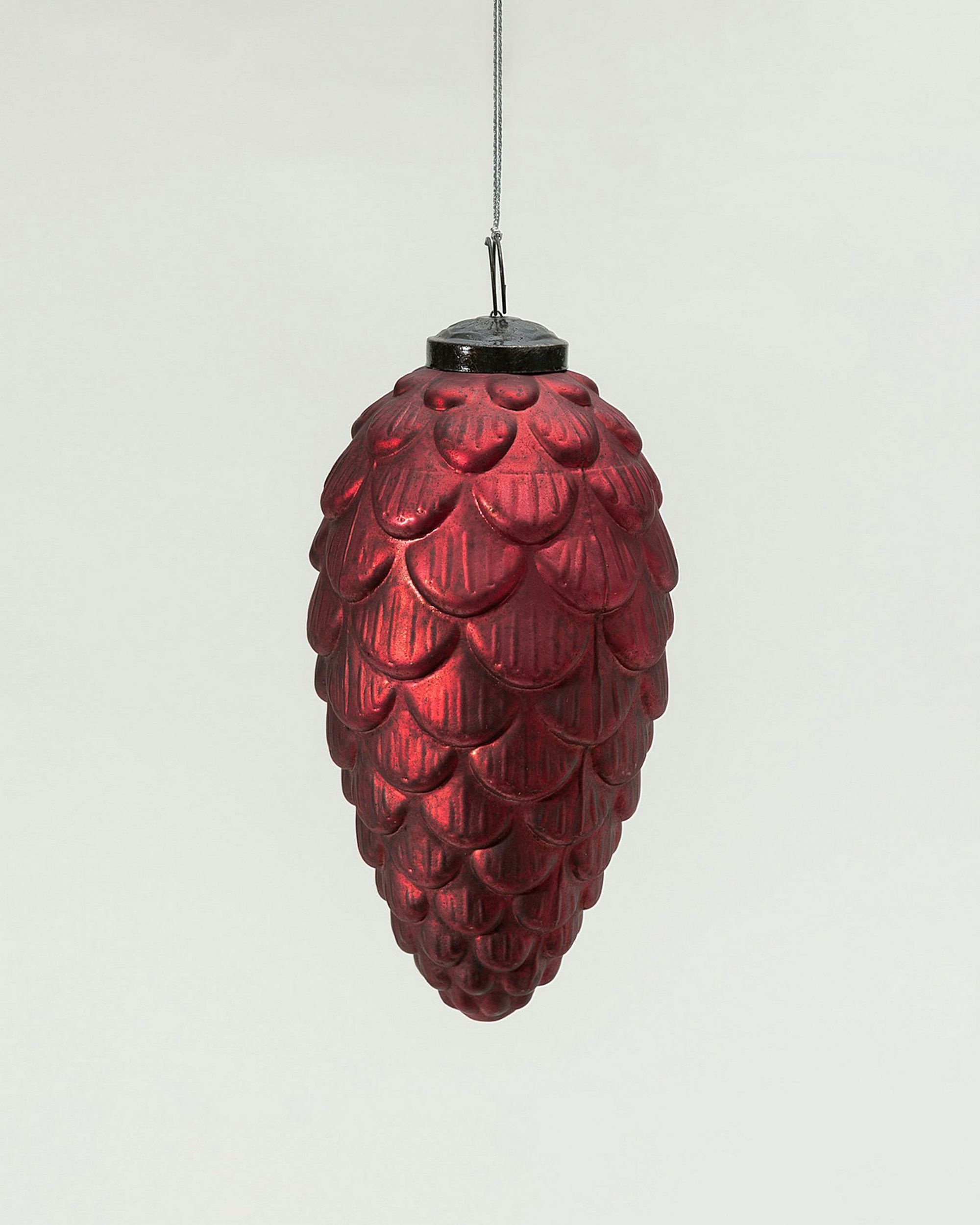 Glaskugel Pine Red 8x8x15 cm