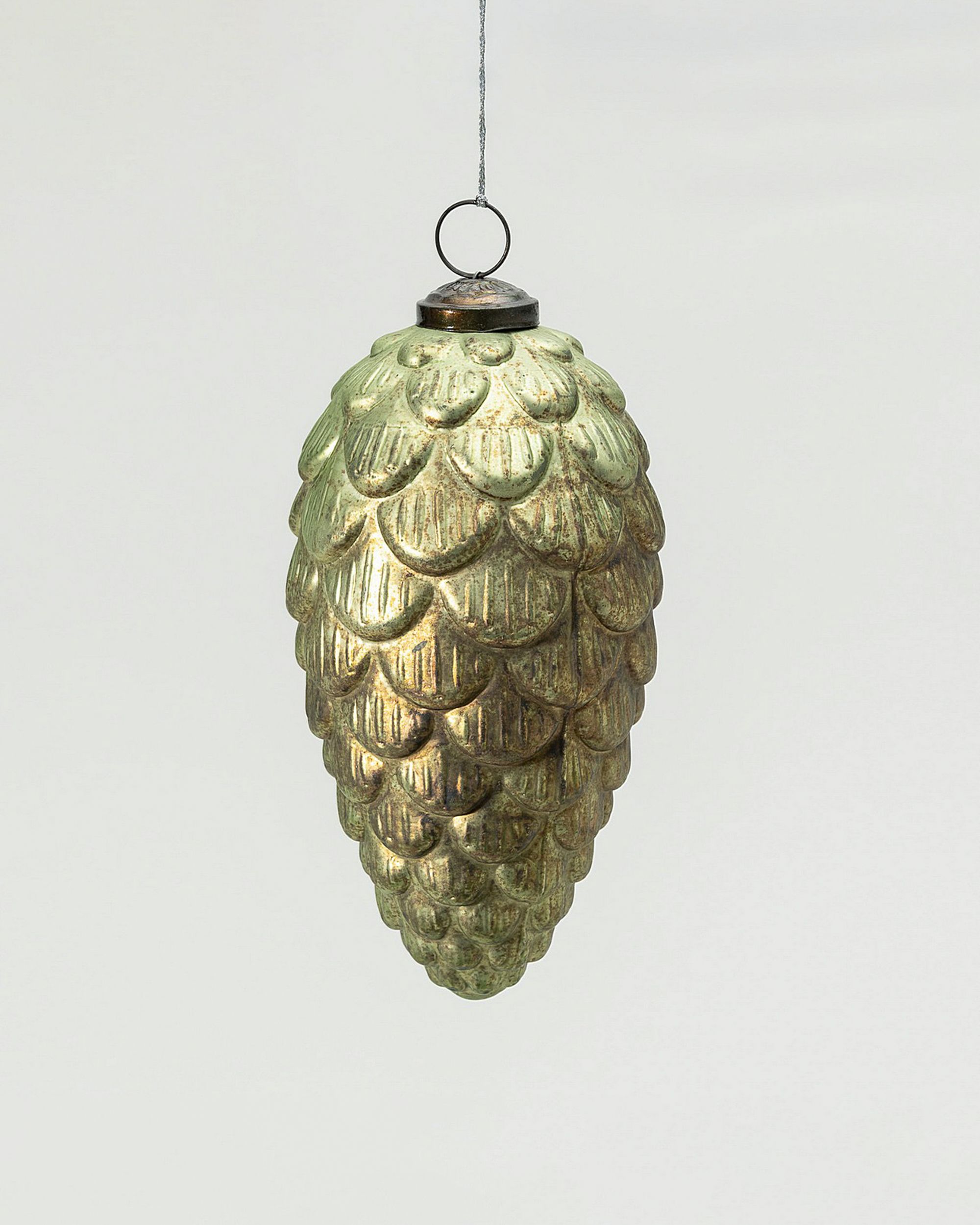 Glaskugel Pine Green 8x8x15 cm