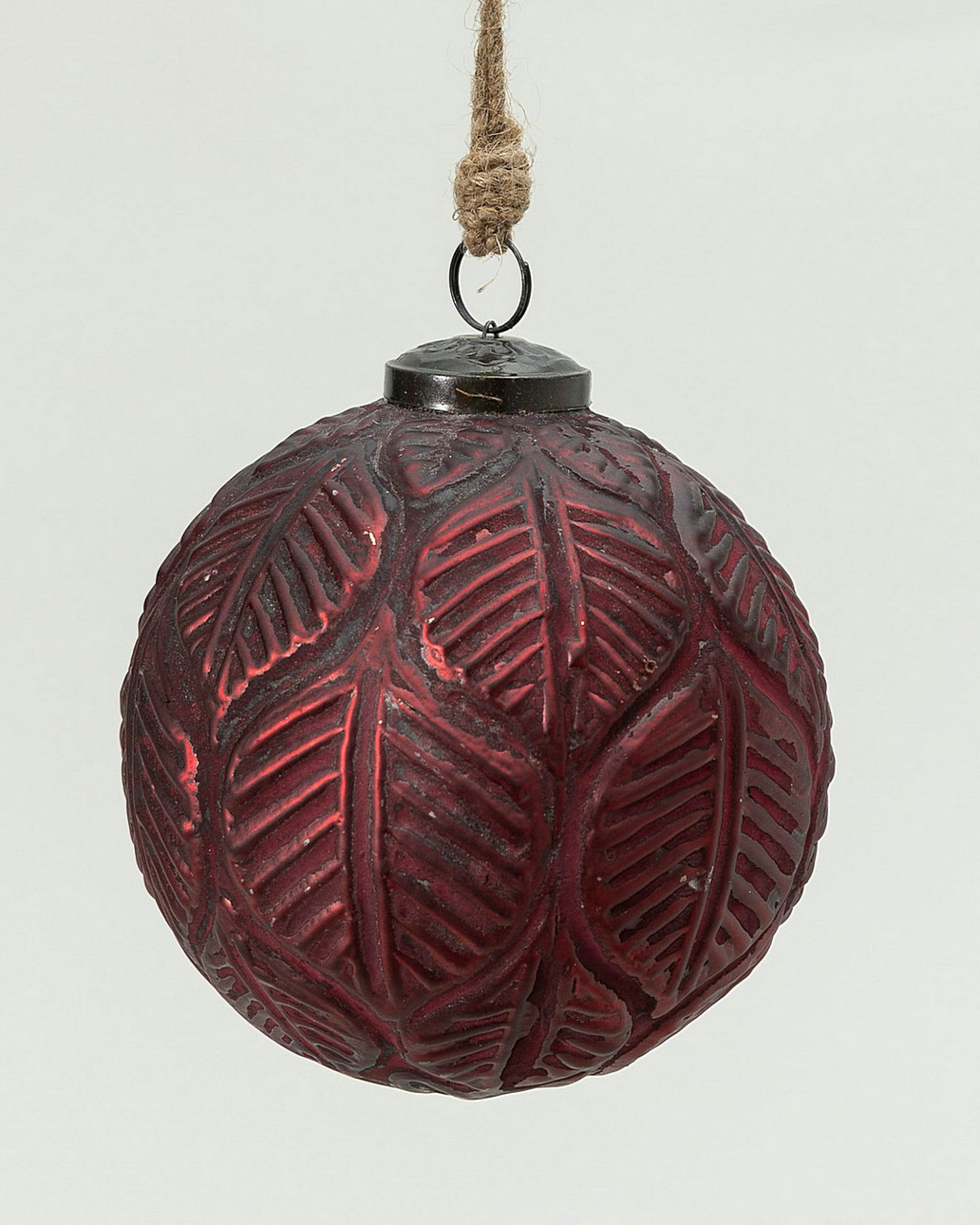 Glaskugel Rustic Leaf II 12 cm