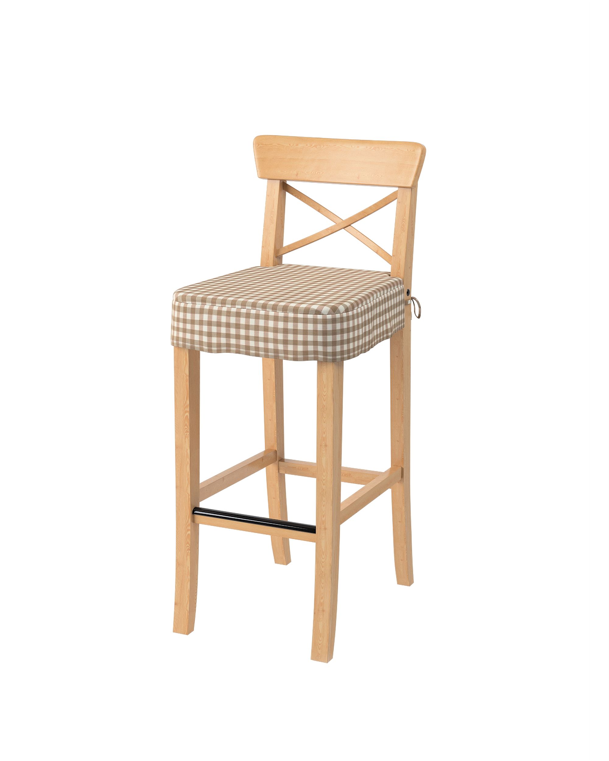 Sitzkissen für Barhocker Ingolf Farbe beige Stoff gemustert