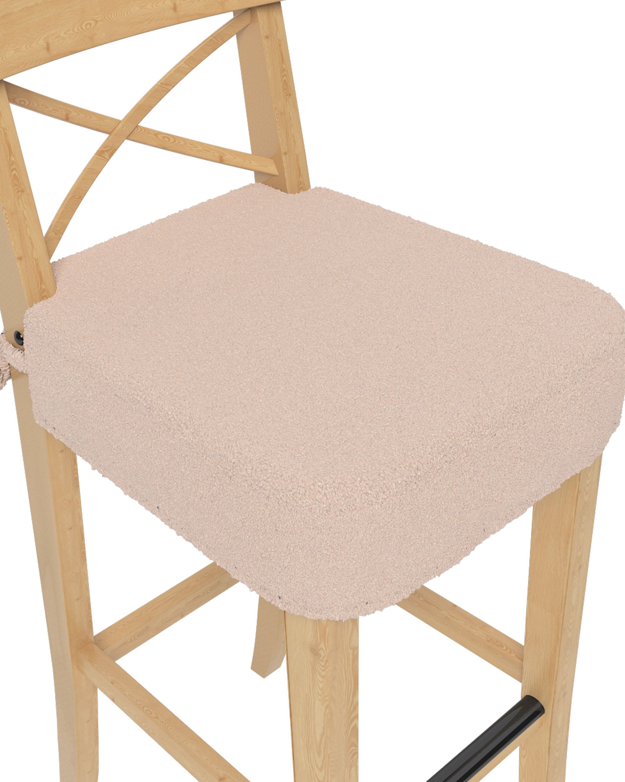 Sitzkissen für Barhocker Ingolf Farbe rosa Stoff strukturiert (hover)