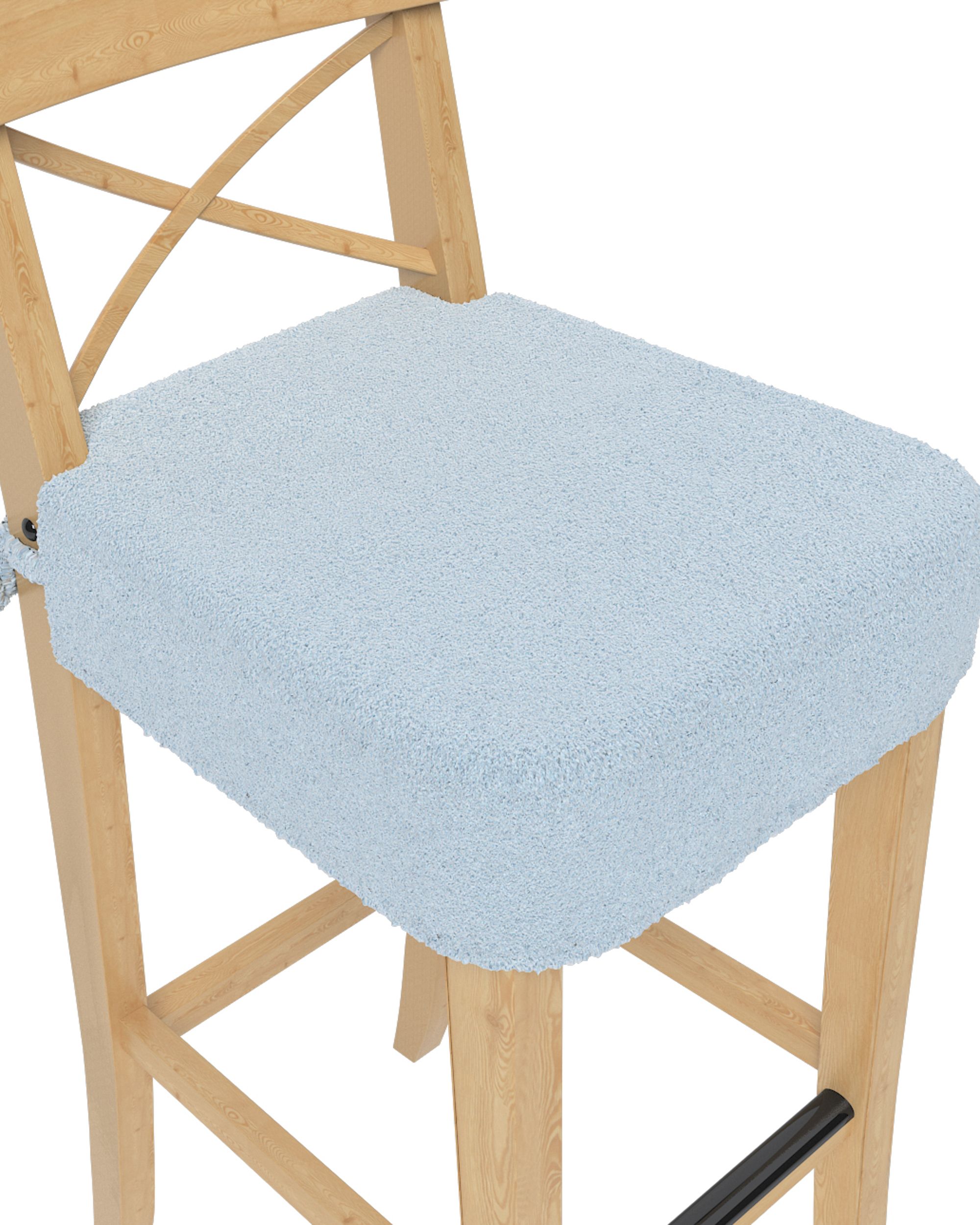 Sitzkissen für Barhocker Ingolf Farbe blau Stoff strukturiert (hover)