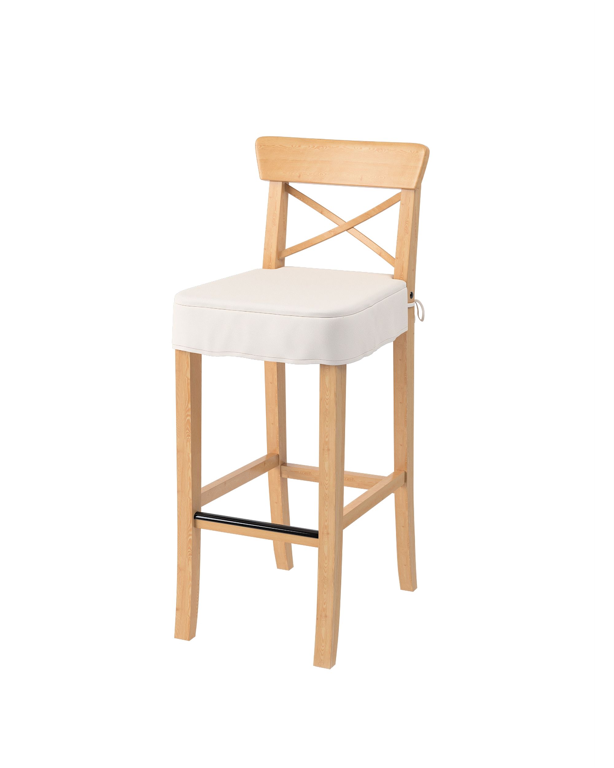 Sitzkissen für Barhocker Ingolf Farbe beige Stoff strukturiert