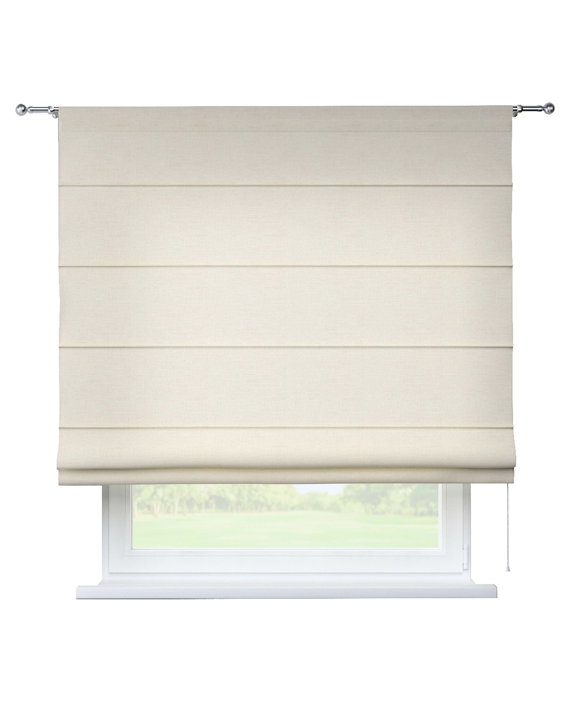 Raffrollo Torino Farbe creme Stoff strukturiert