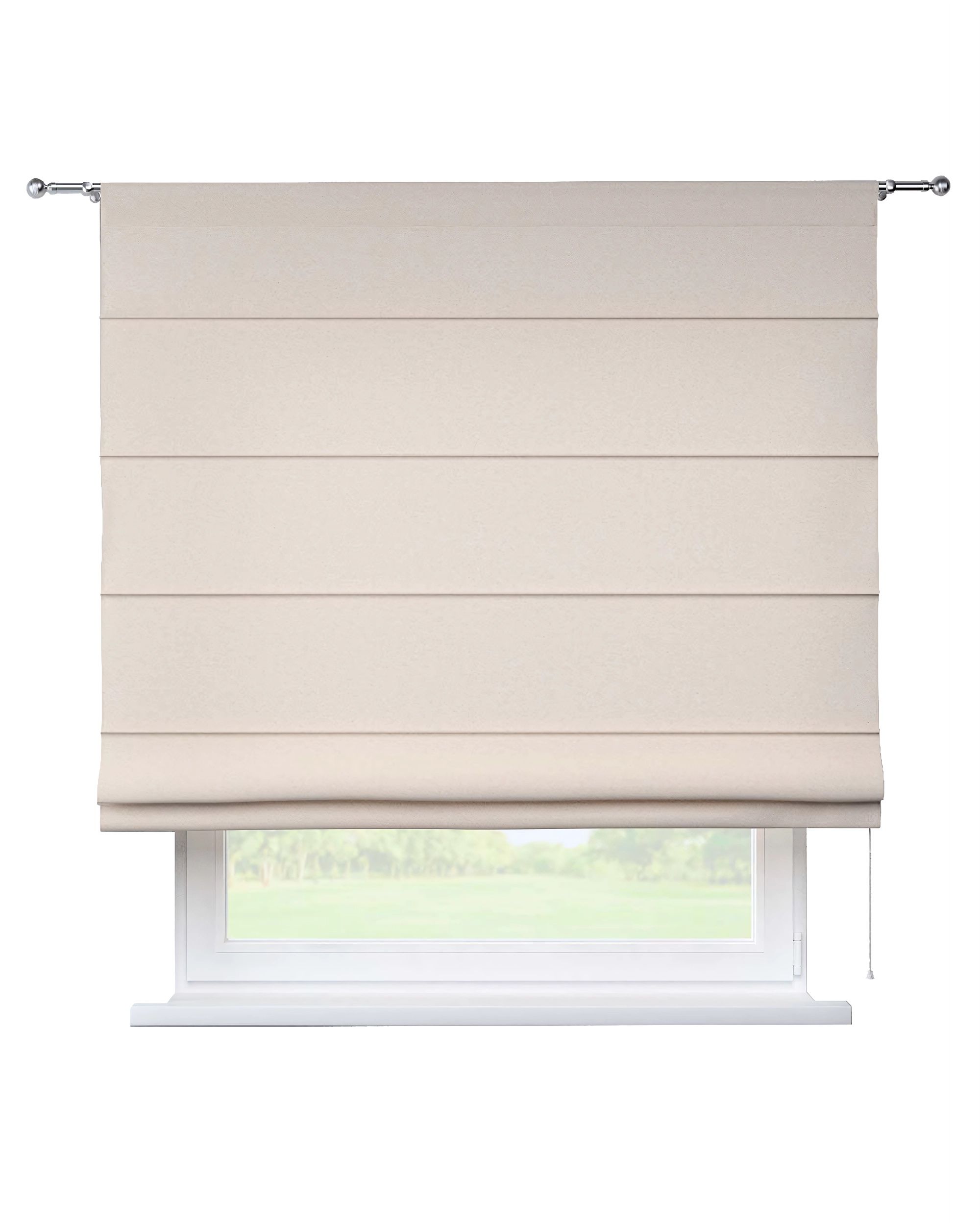 Raffrollo Torino Farbe beige Stoff strukturiert