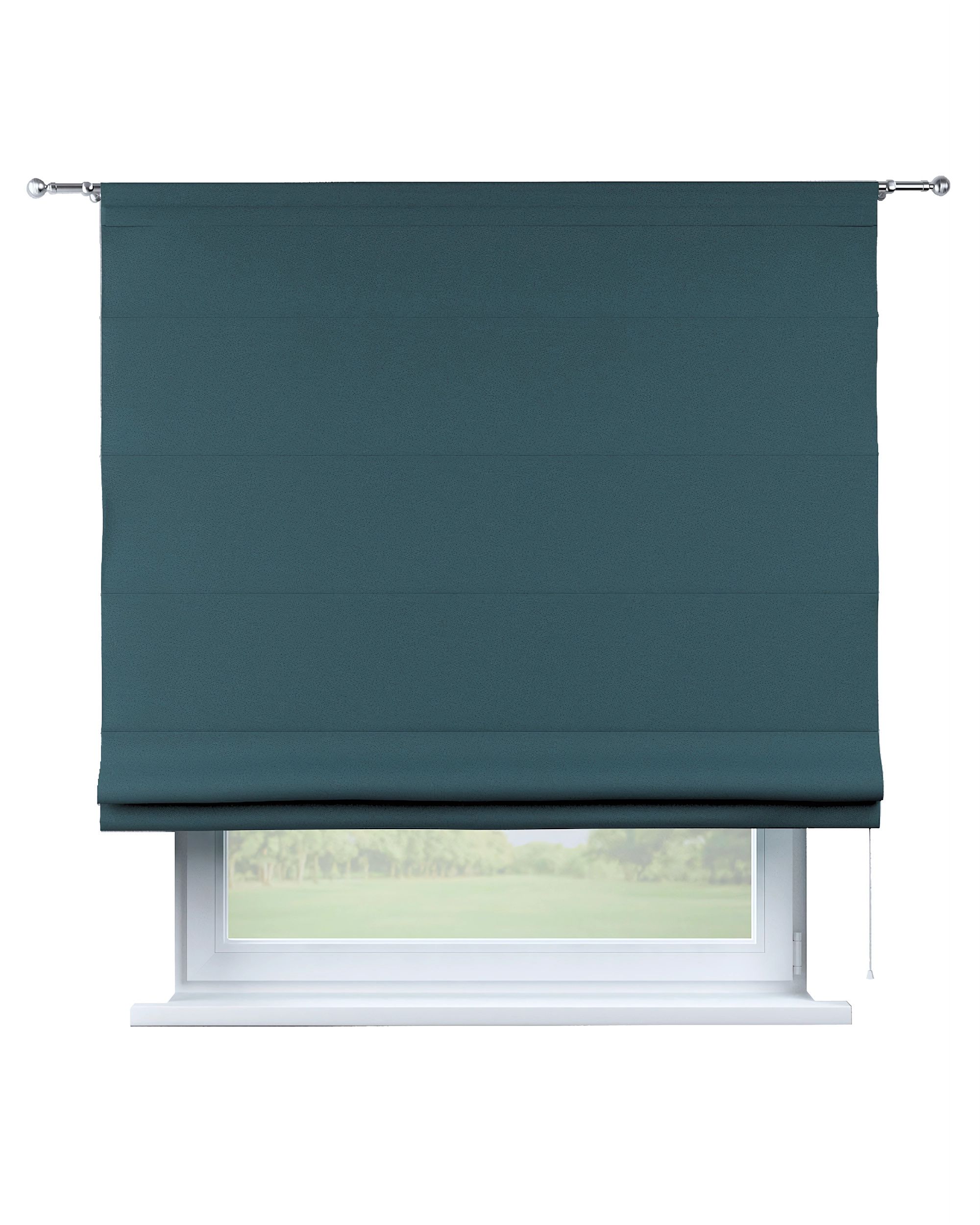 Raffrollo Torino Farbe blau Stoff strukturiert, verdunkelnd