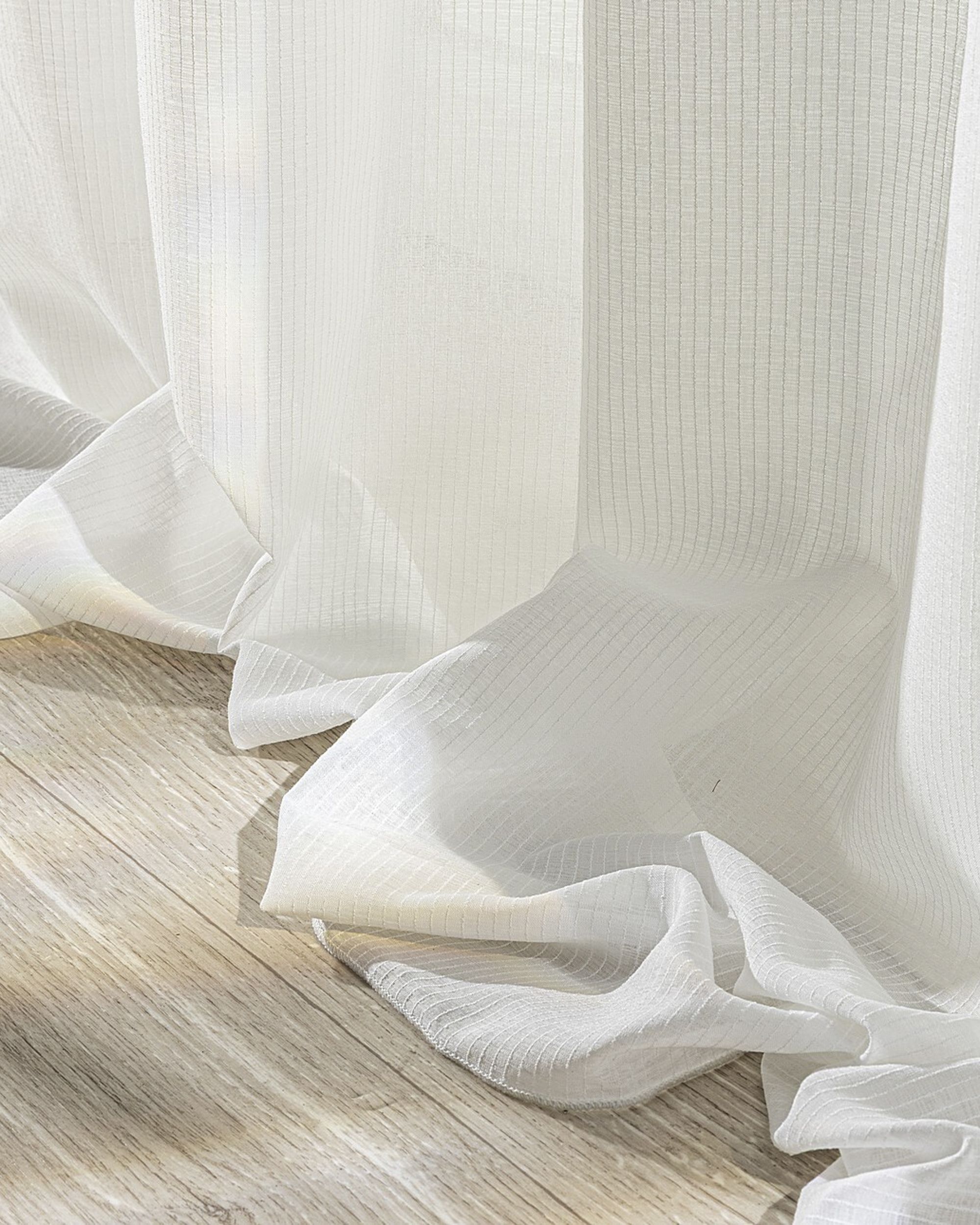 Wellenvorhang Farbe creme Stoff halbtransparent, strukturiert, gemustert