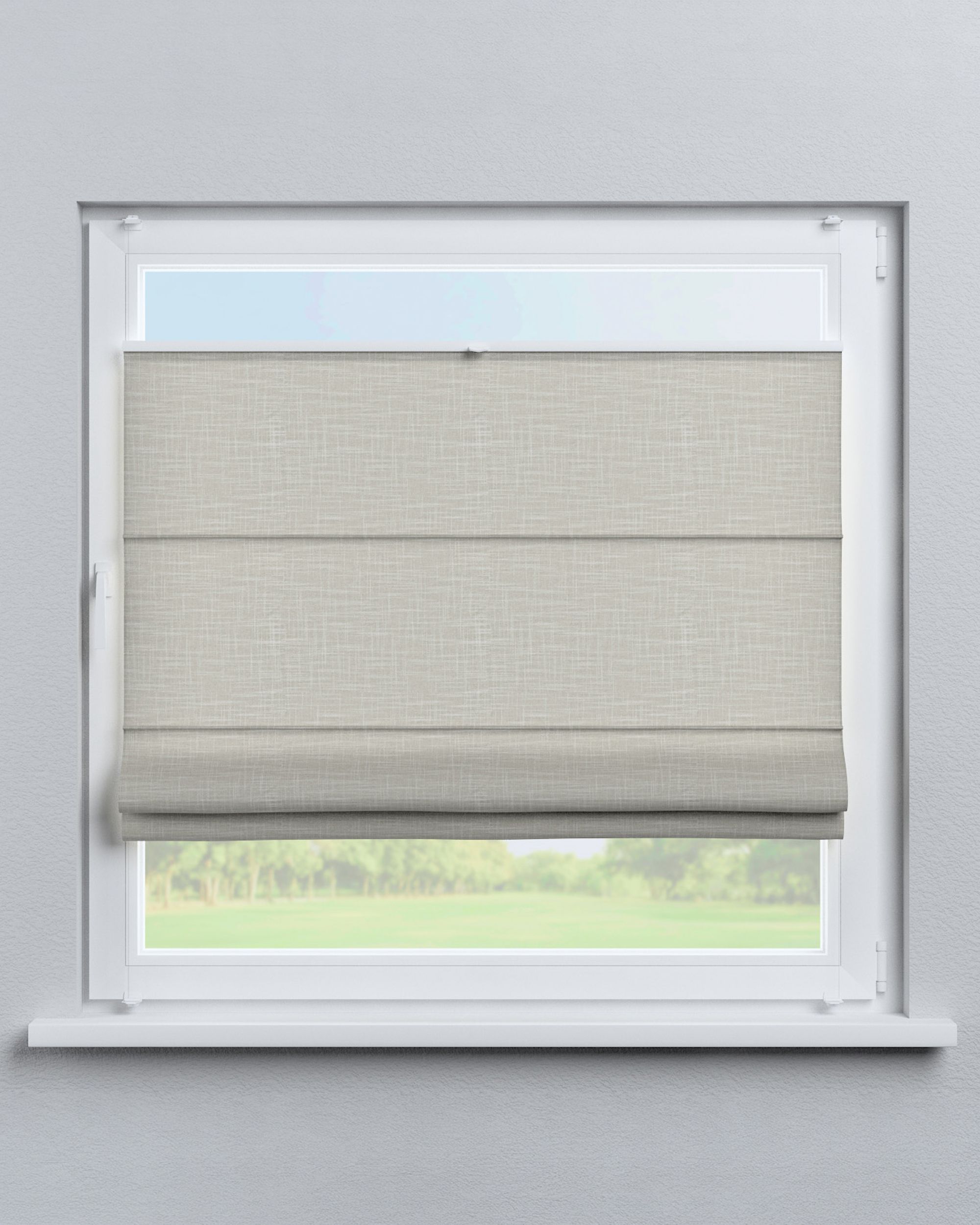 Flexibles Raffrollo Sizilien Farbe beige Stoff strukturiert (hover)
