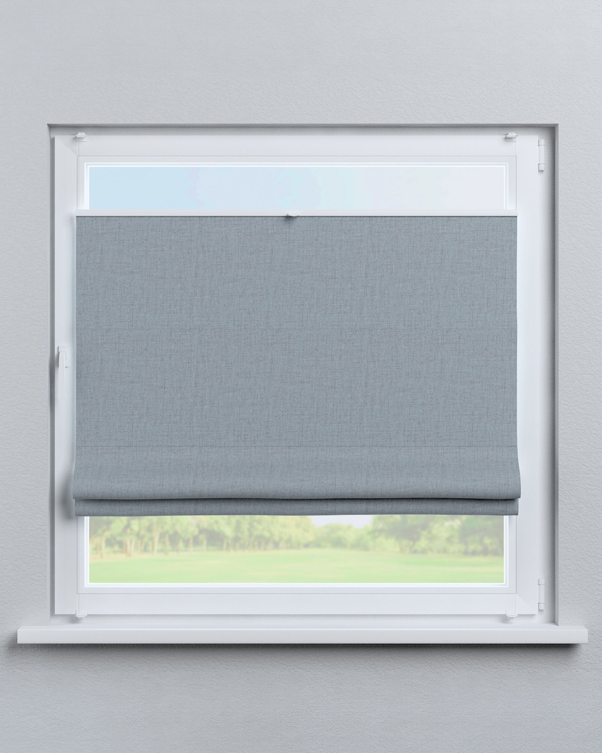 Flexibles Raffrollo Sizilien Farbe blau Stoff strukturiert, verdunkelnd (hover)