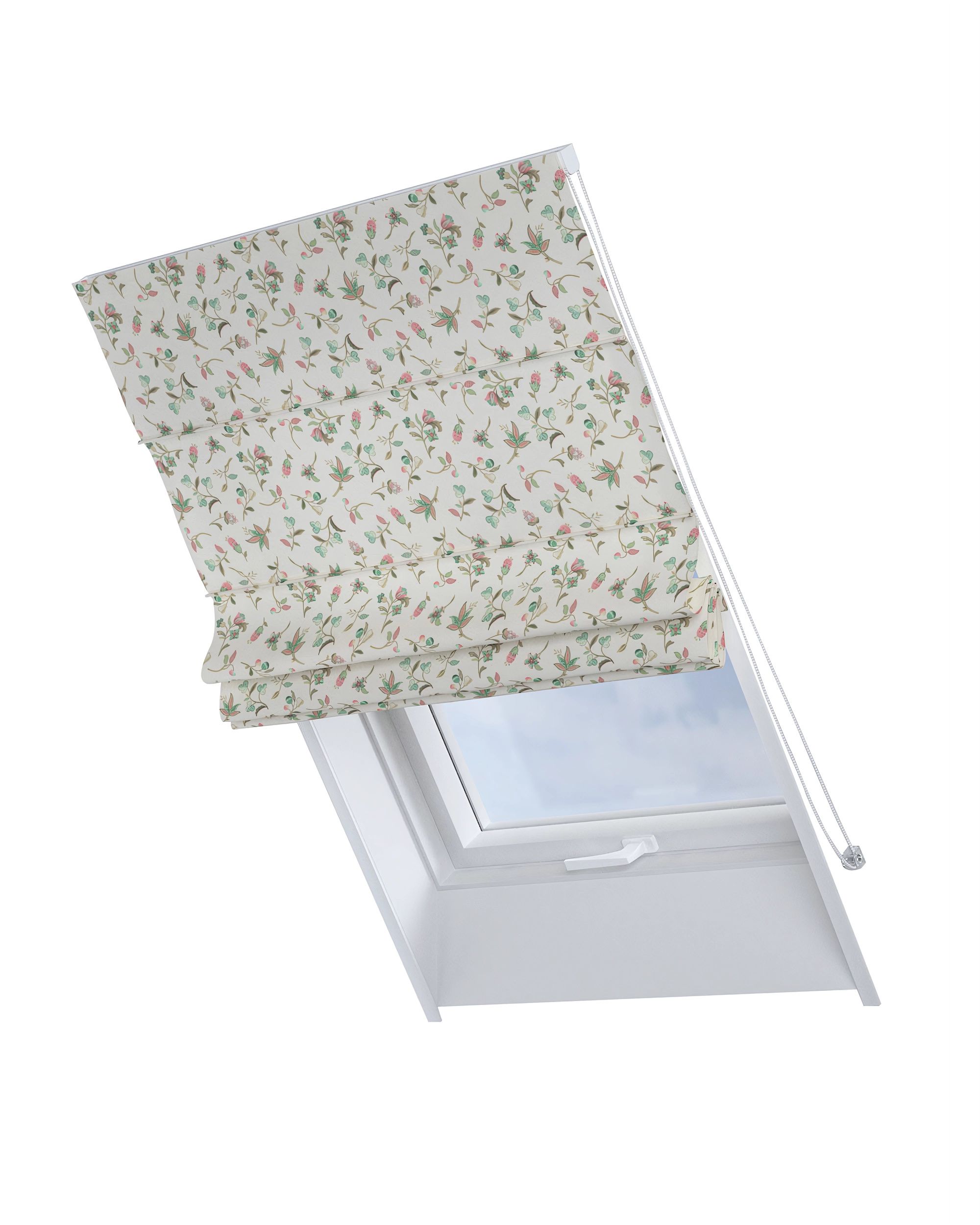 Dachfenster-Raffrollo Rimini Farbe bunt Stoff gemustert