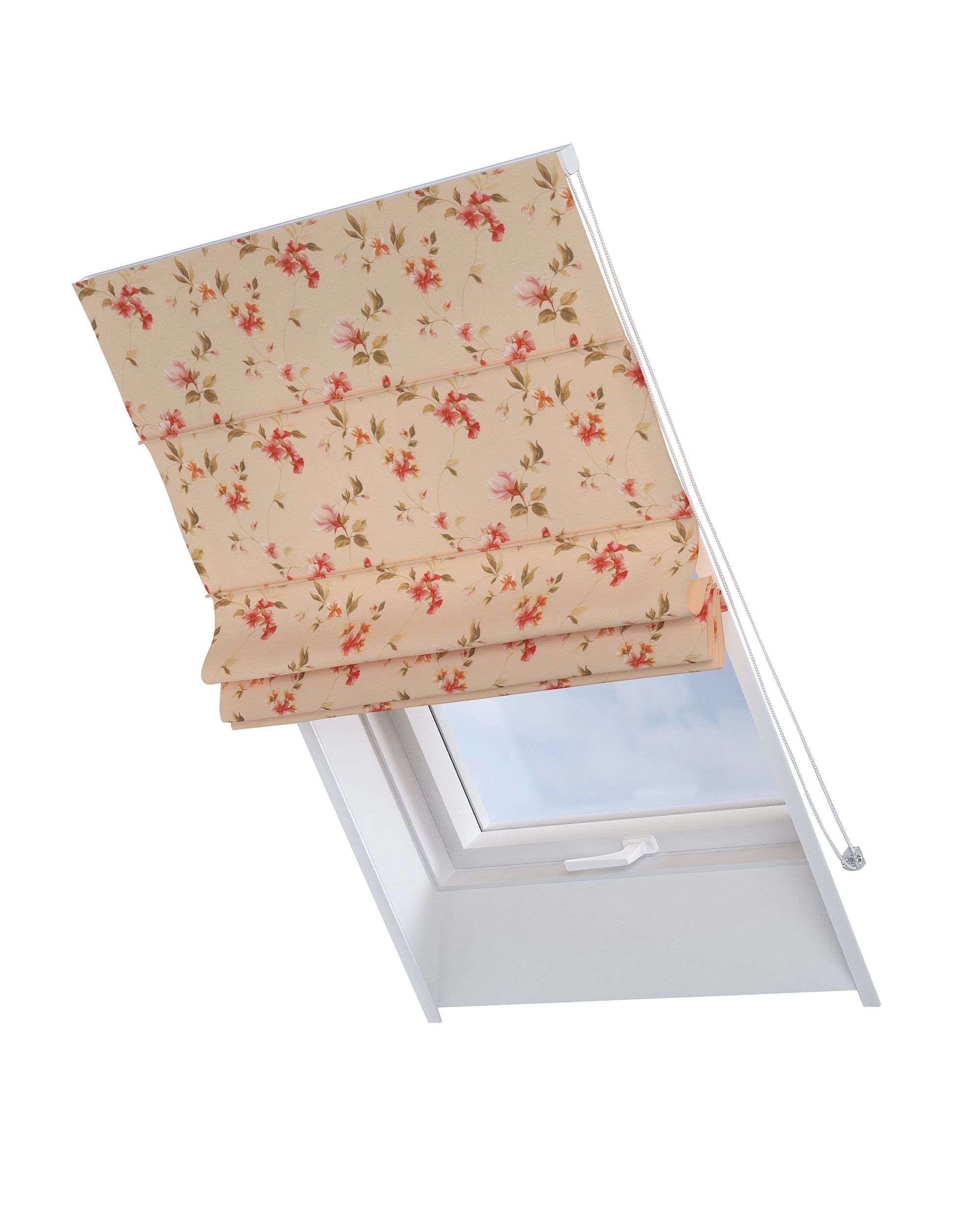 Dachfenster-Raffrollo Rimini Farbe bunt Stoff gemustert