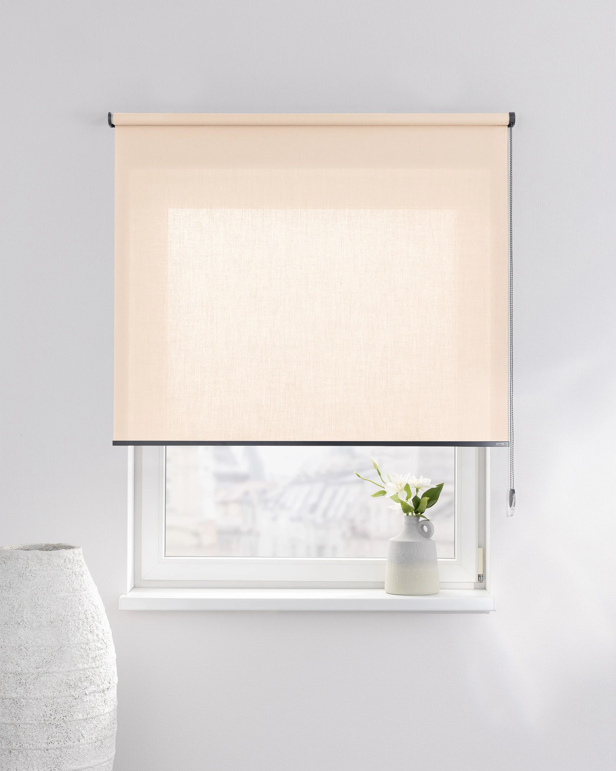 Rollo Classic Farbe beige Stoff halbtransparent (hover)