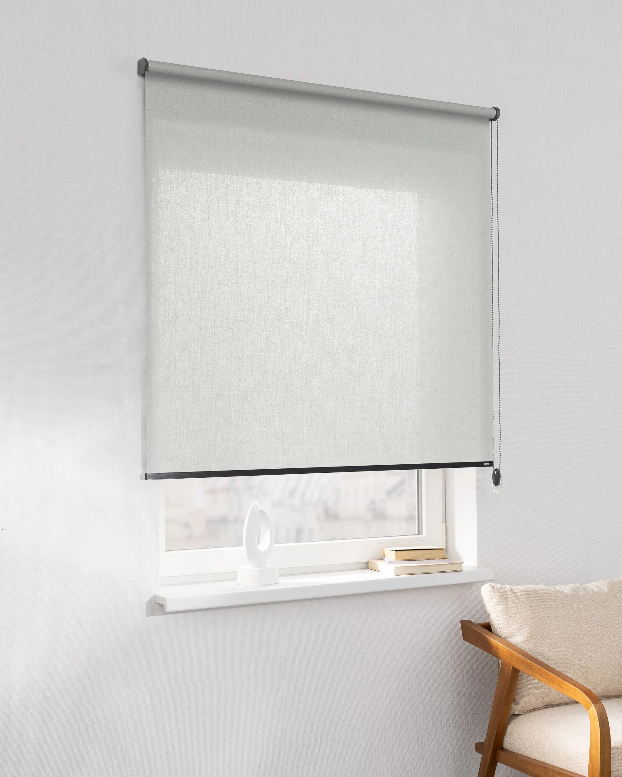Rollo Classic Farbe gr&uuml;n Stoff halbtransparent