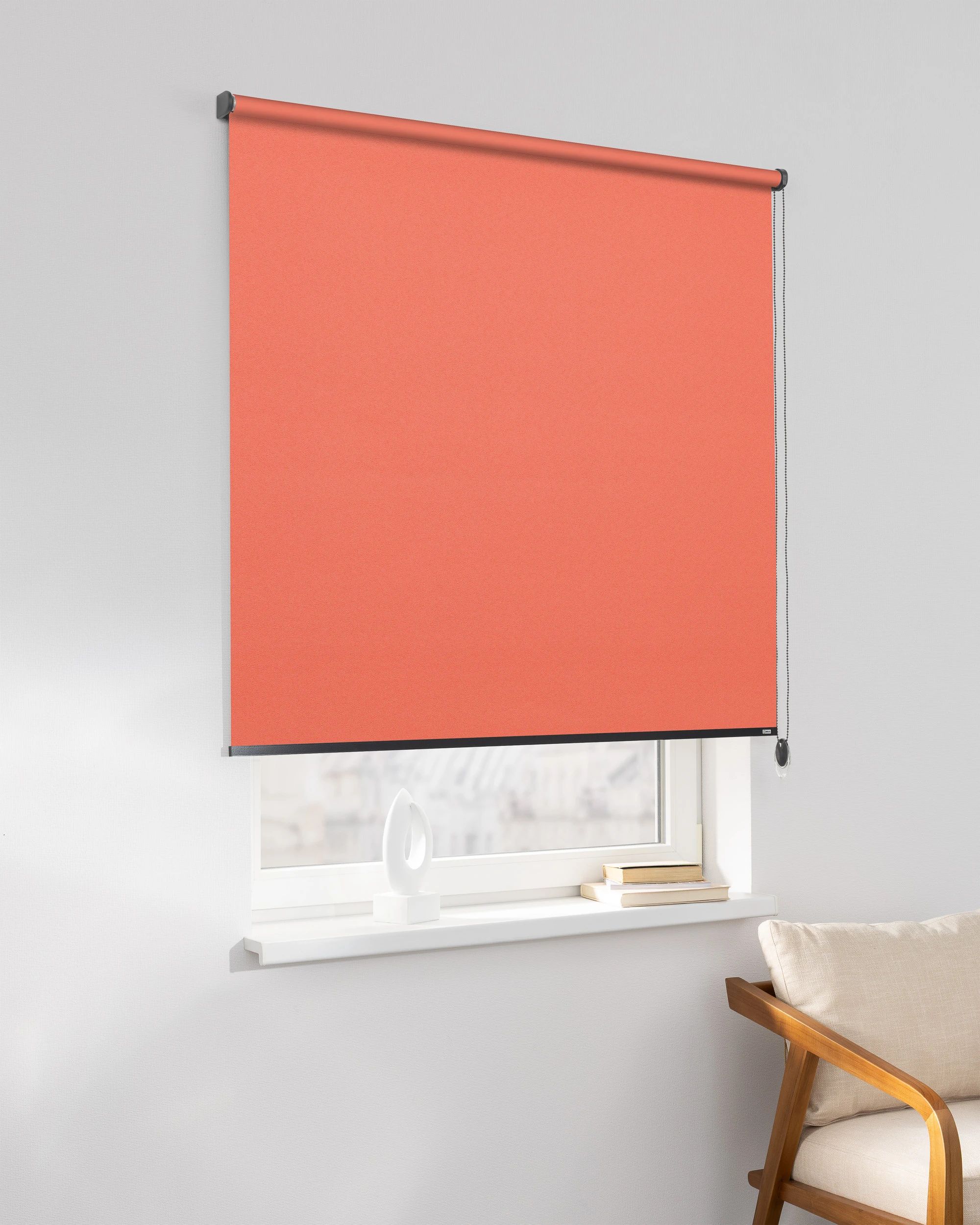 Rollo Classic Farbe orange Stoff verdunkelnd