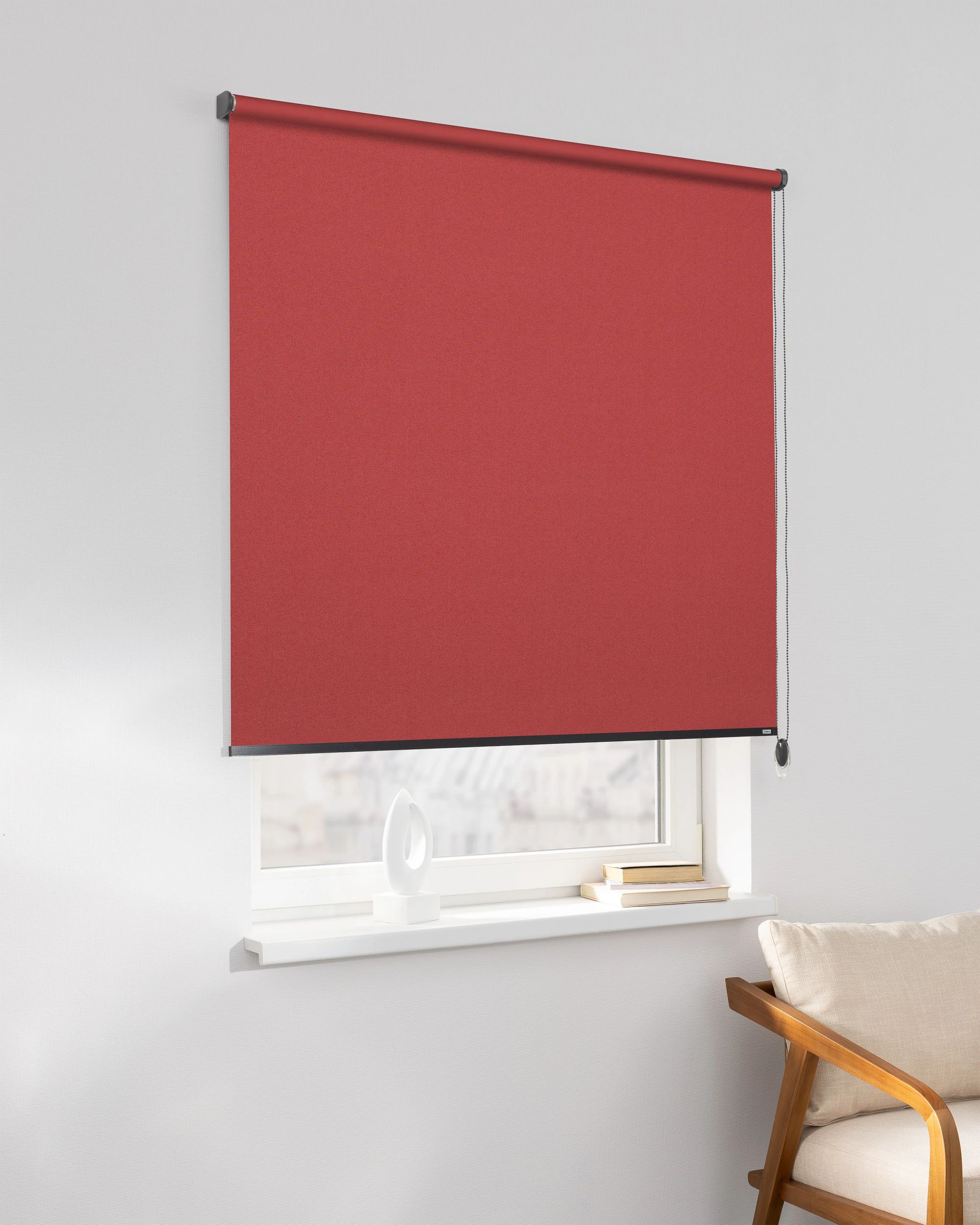 Rollo Classic Farbe bordeaux Stoff verdunkelnd