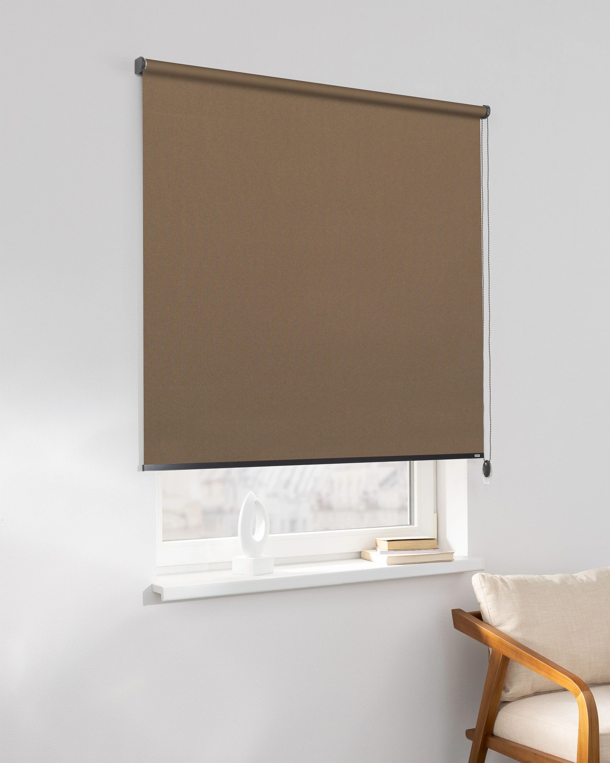 Rollo Classic Farbe braun Stoff verdunkelnd