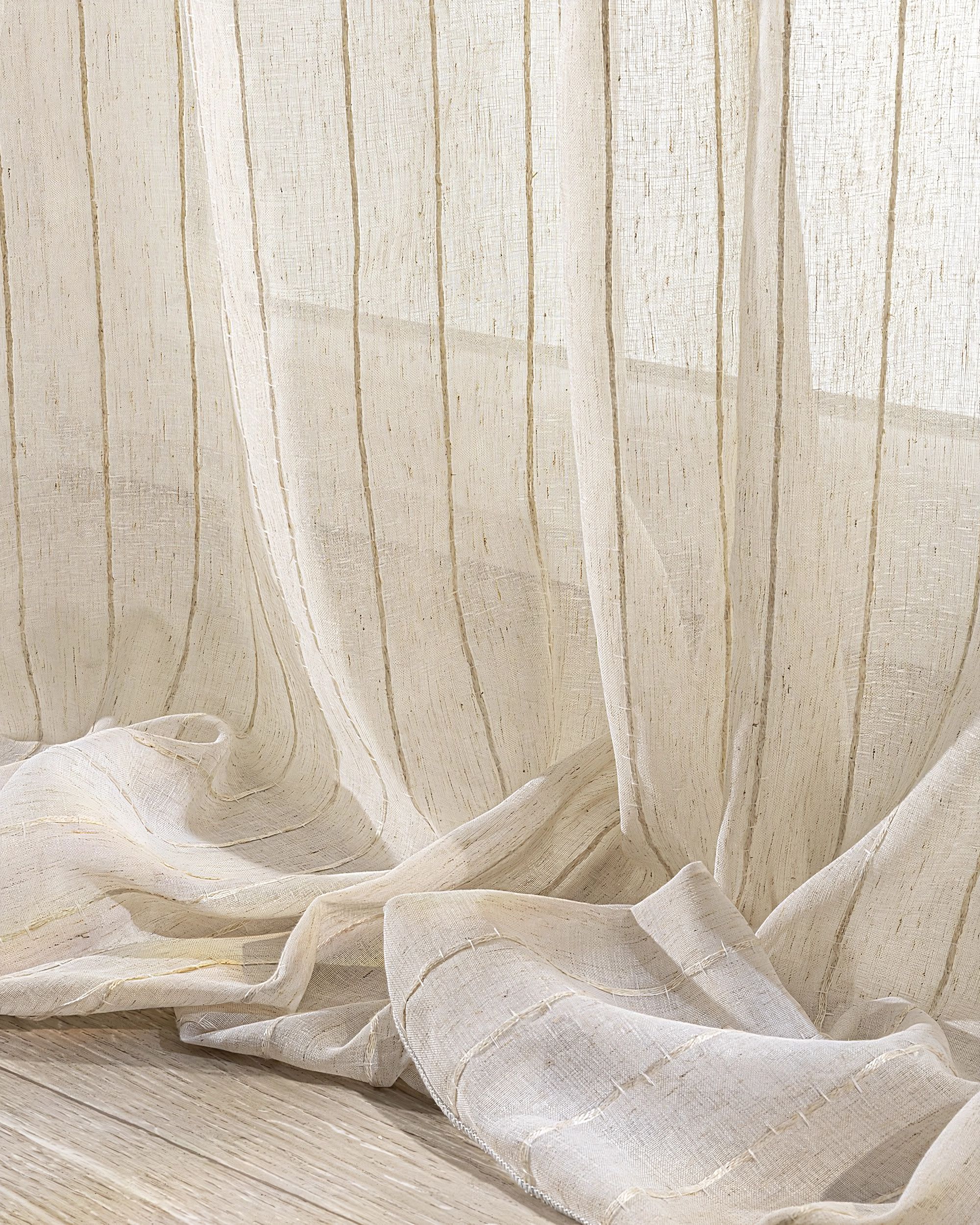 Schlaufenschal Farbe beige Stoff halbtransparent, strukturiert, gemustert