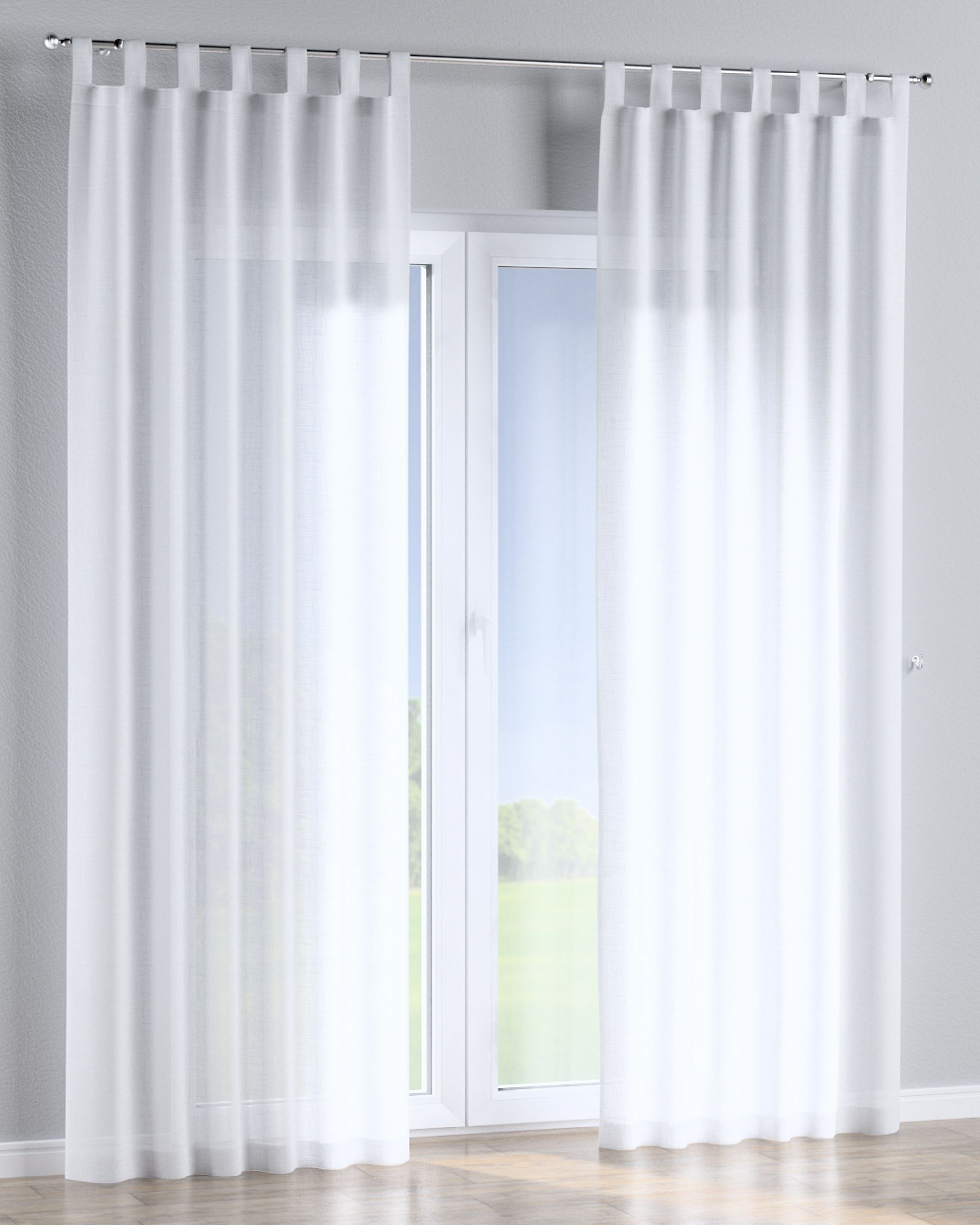 Schlaufenschal Farbe weiß Stoff halbtransparent, strukturiert