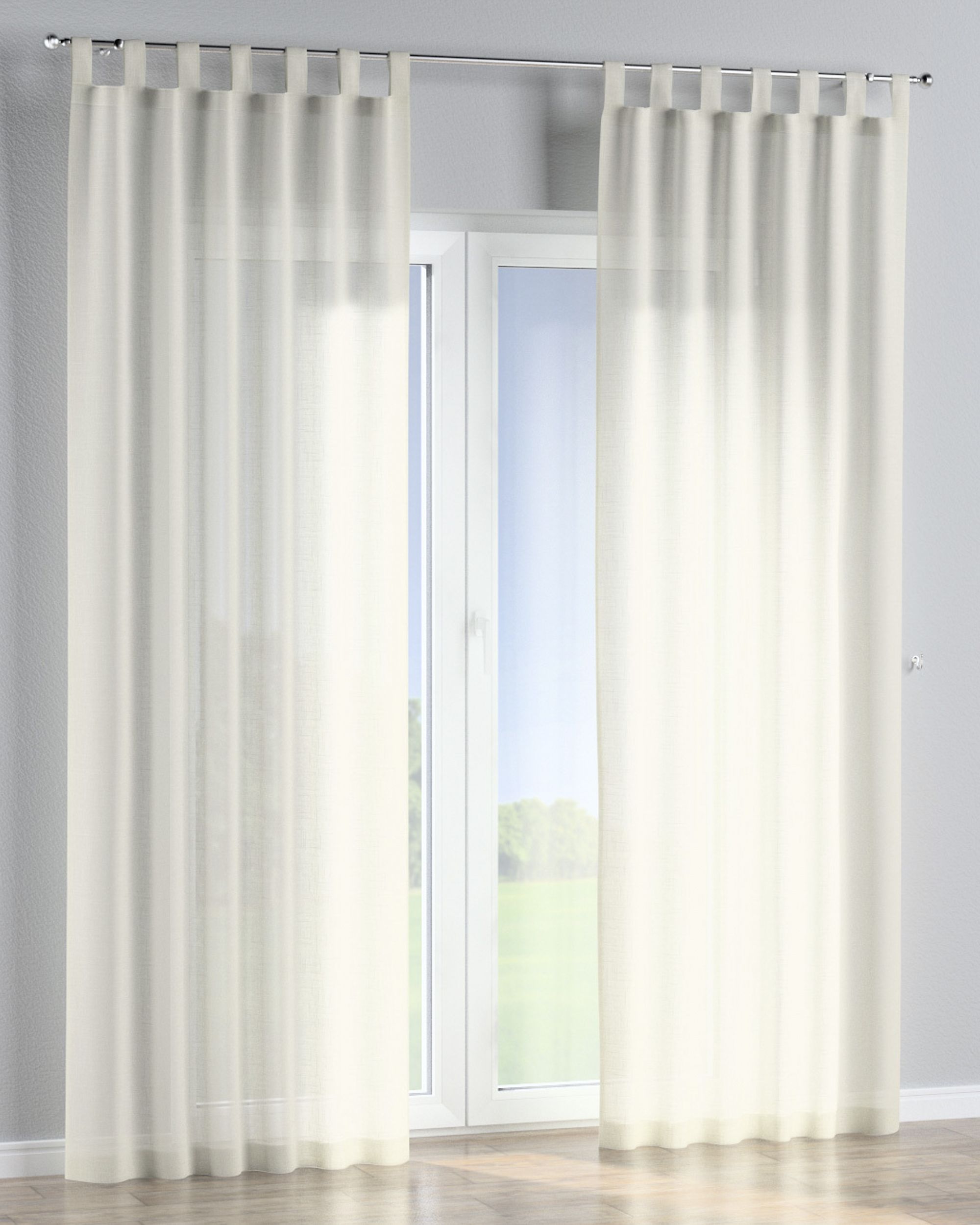 Schlaufenschal Farbe creme Stoff halbtransparent, strukturiert