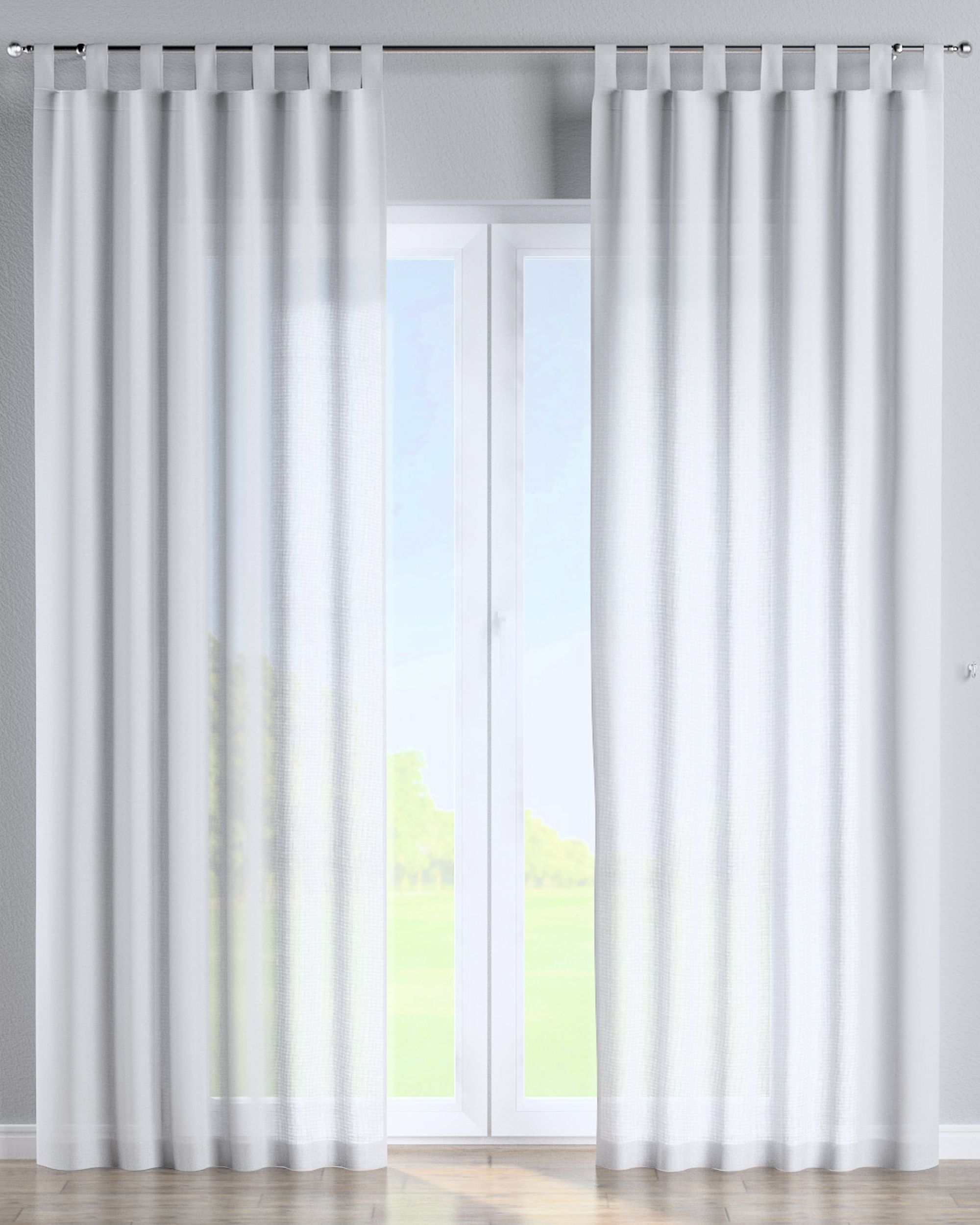 Schlaufenschal Farbe weiß Stoff halbtransparent, strukturiert