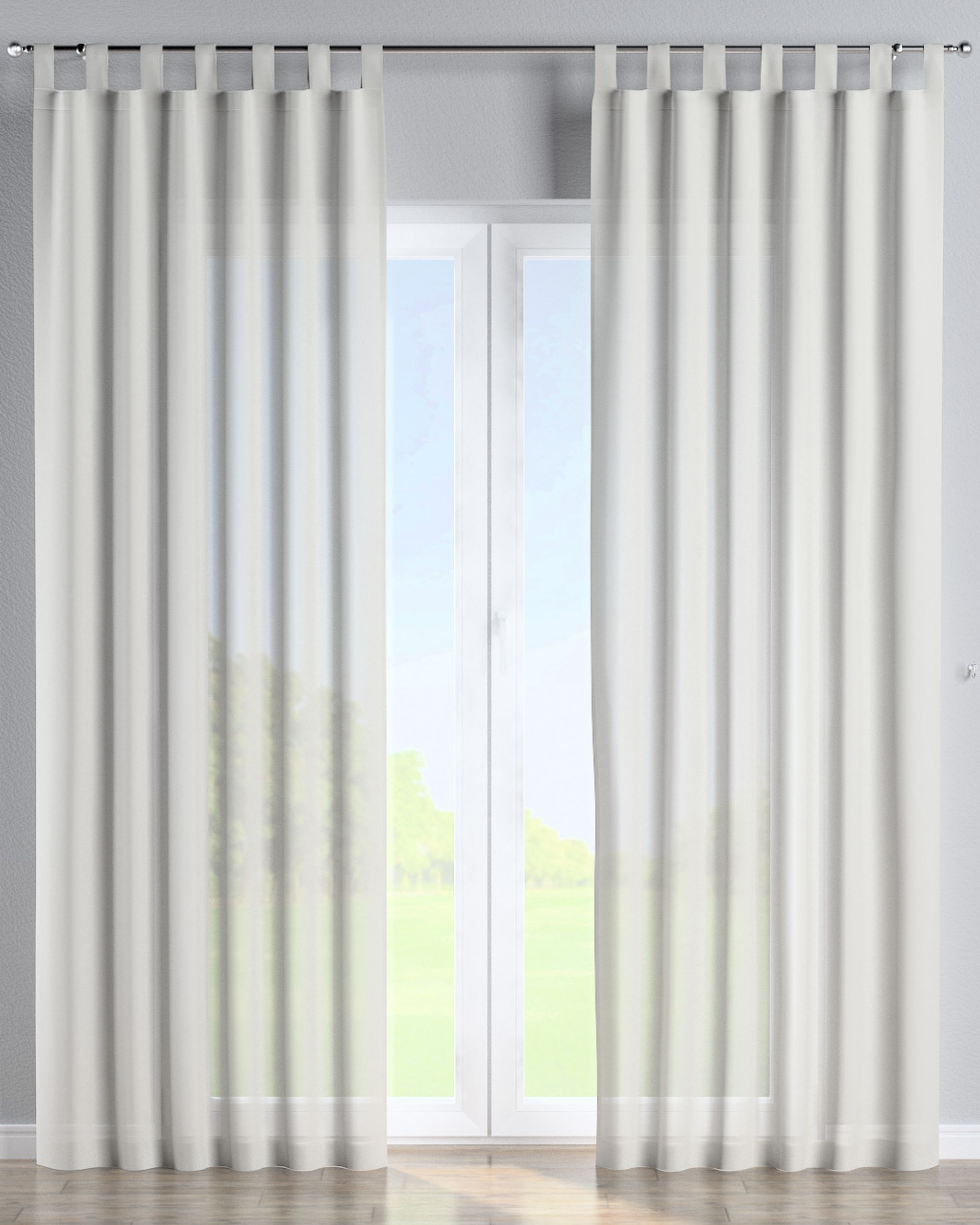 Schlaufenschal Farbe creme Stoff halbtransparent, strukturiert