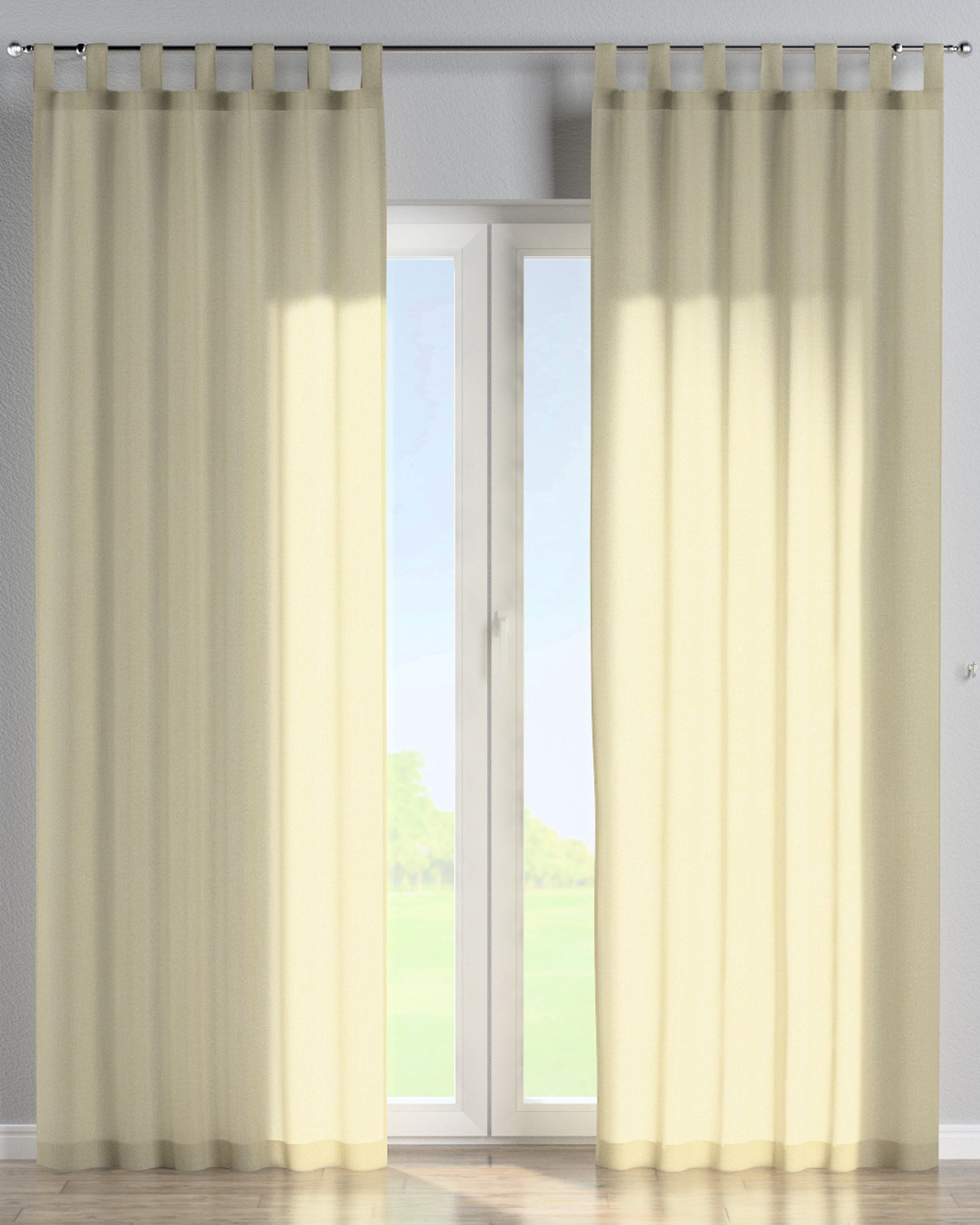 Schlaufenschal Farbe beige Stoff halbtransparent, glänzend, strukturiert