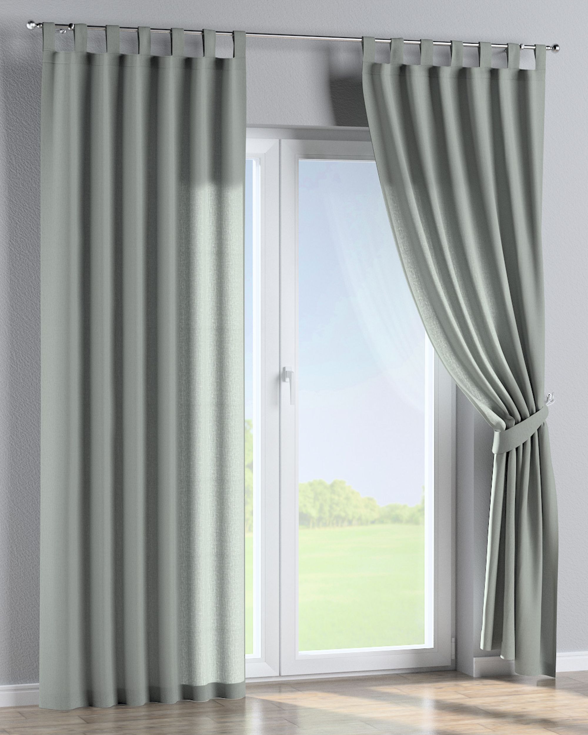 Schlaufenschal Farbe grau Stoff halbtransparent, strukturiert (hover)