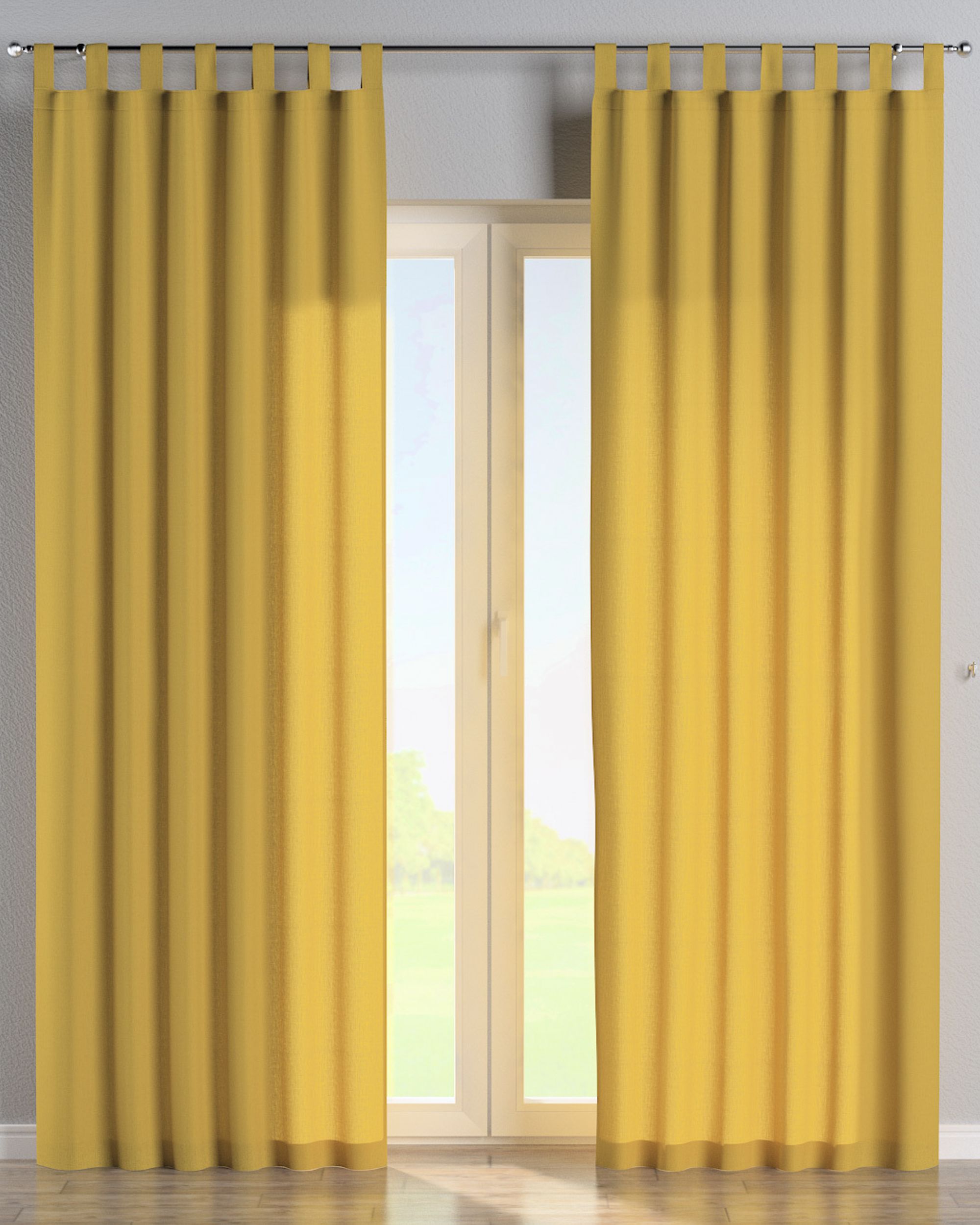 Schlaufenschal Farbe gelb Stoff halbtransparent, strukturiert