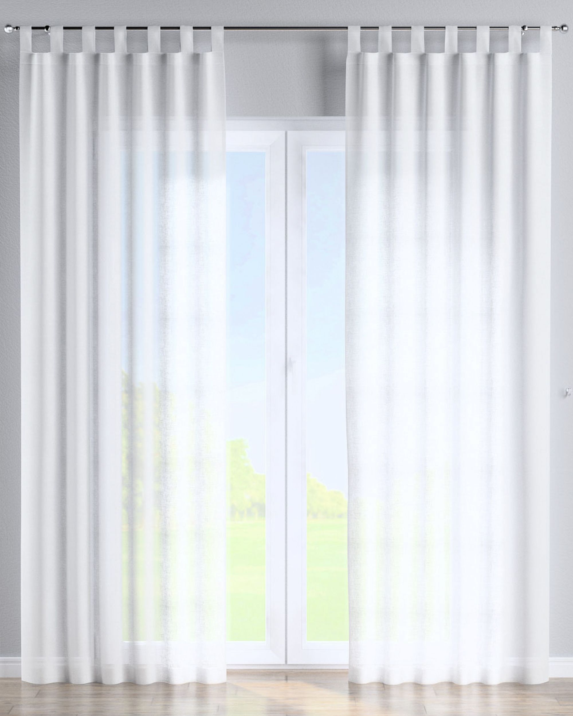 Schlaufenschal Farbe creme Stoff halbtransparent, strukturiert