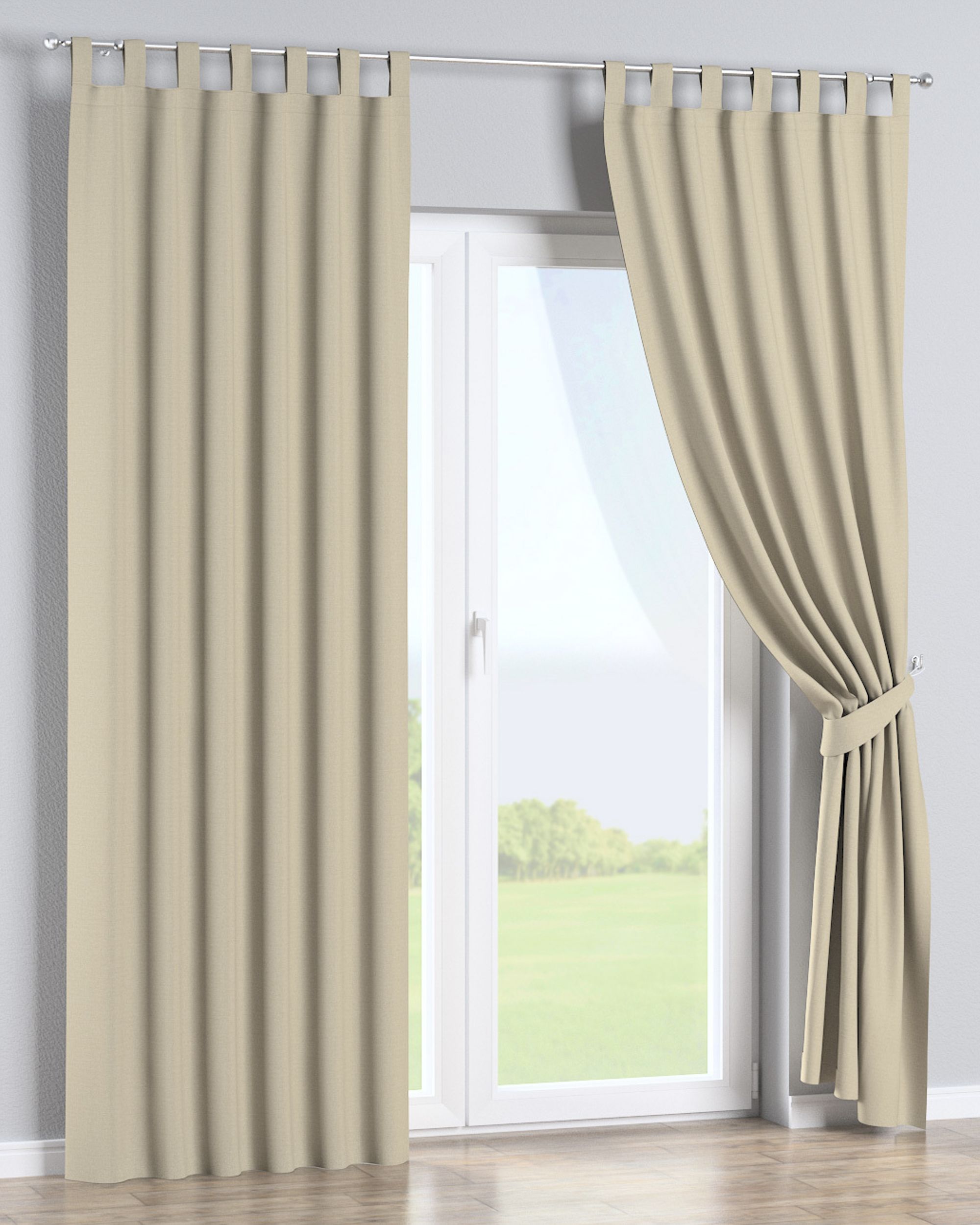 Schlaufenschal Farbe beige Stoff outdoor, strukturiert (hover)