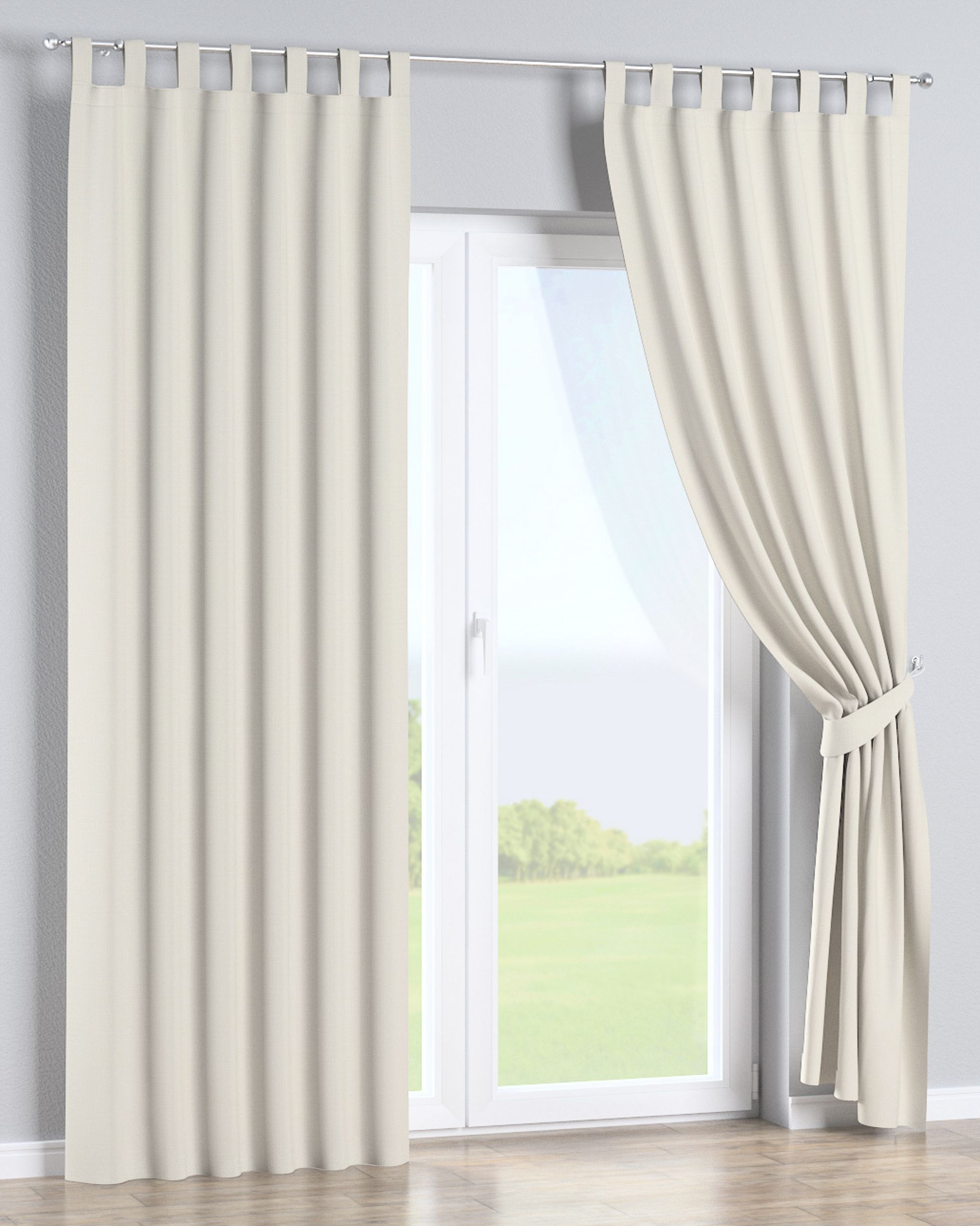 Schlaufenschal Farbe creme Stoff outdoor, strukturiert (hover)