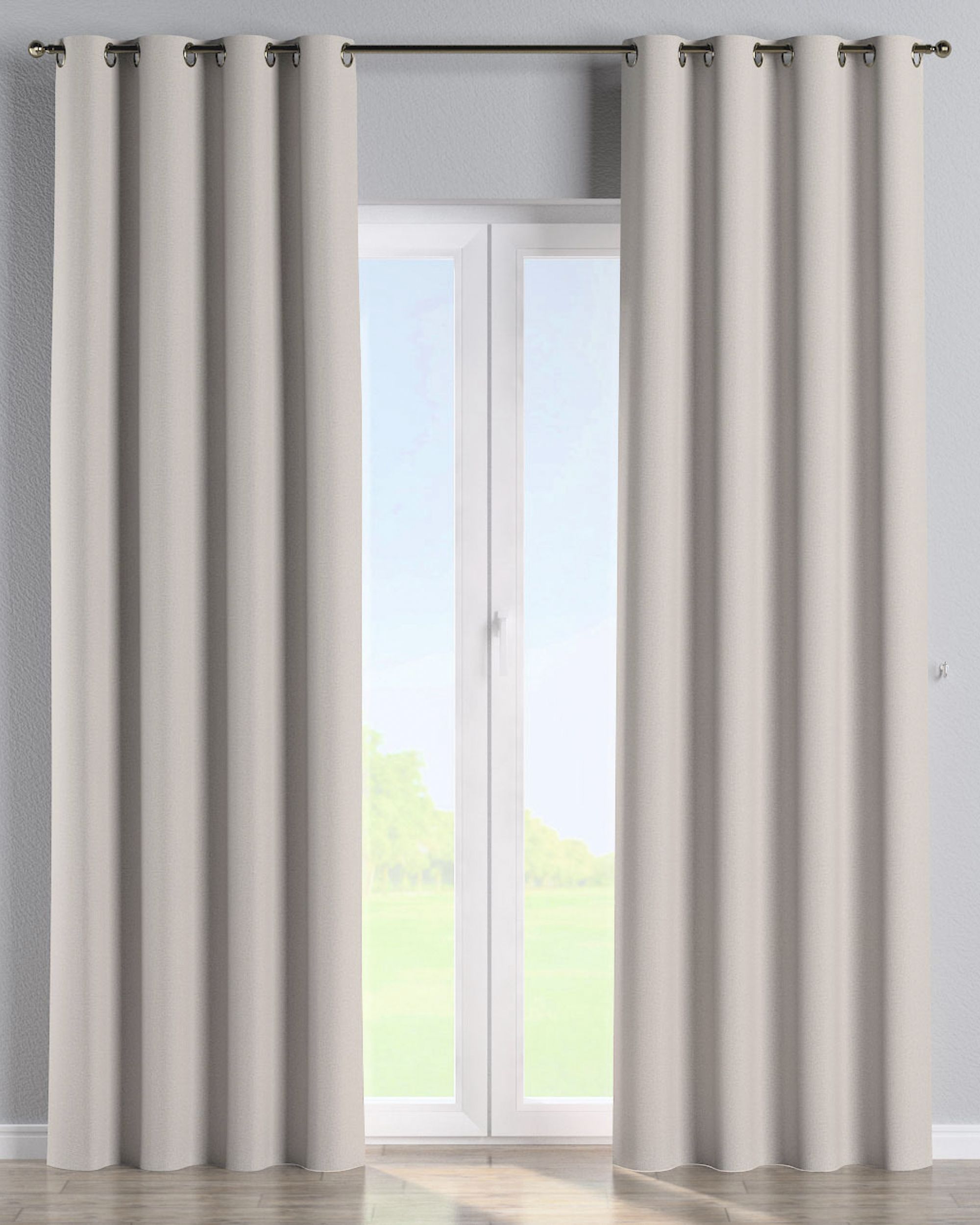 Ösenschal Farbe beige Stoff strukturiert, verdunkelnd