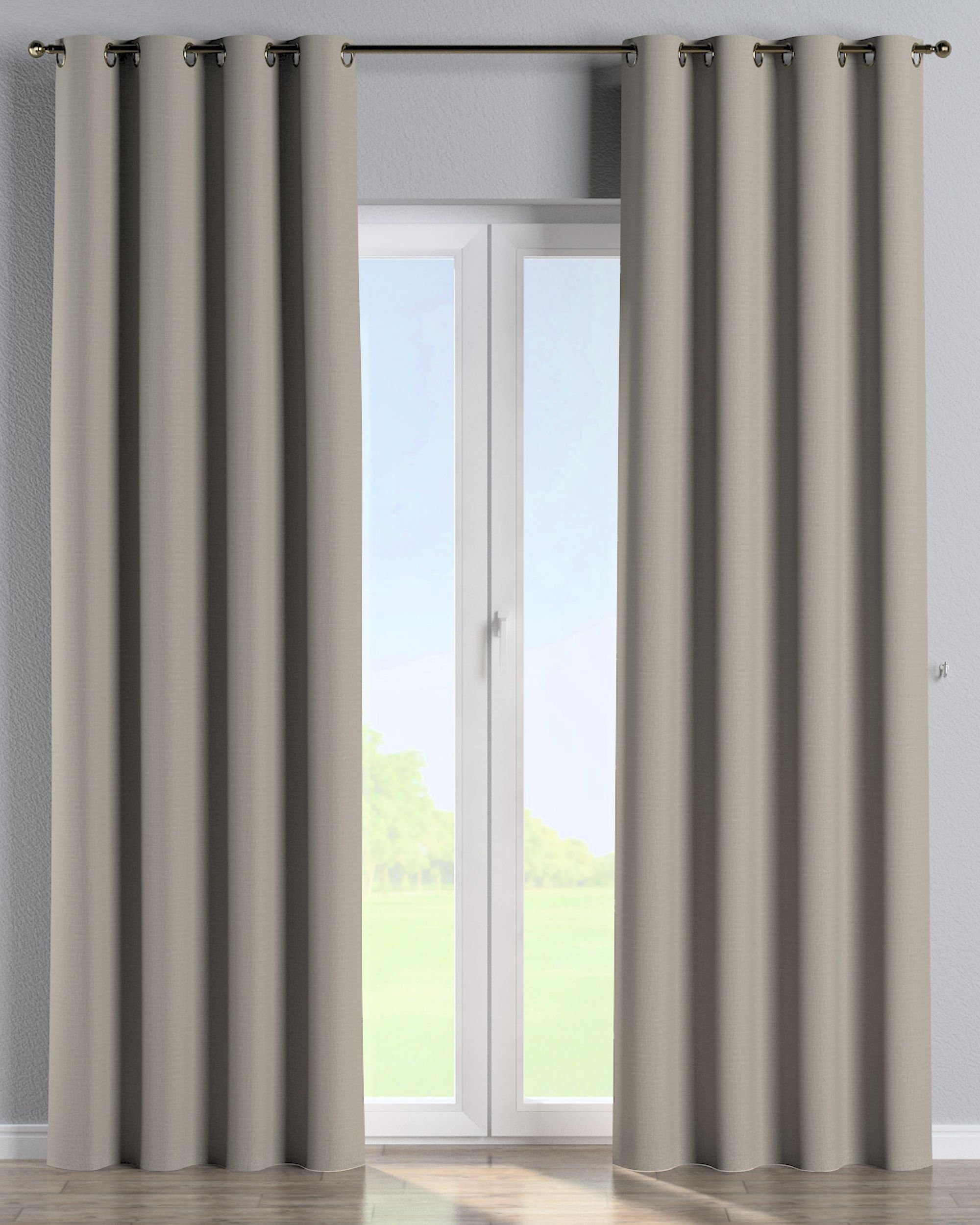 Ösenschal Farbe beige Stoff strukturiert, verdunkelnd