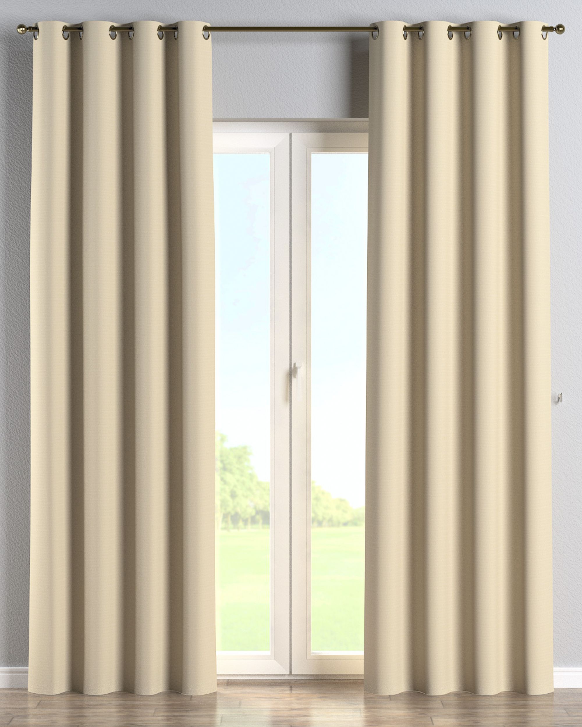 Ösenschal Farbe beige Stoff outdoor, strukturiert