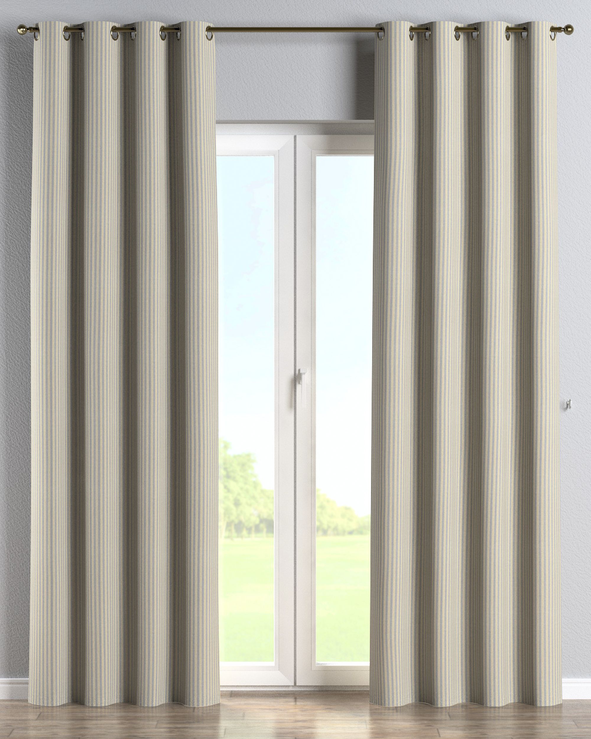 Ösenschal Farbe beige Stoff outdoor, strukturiert, gemustert