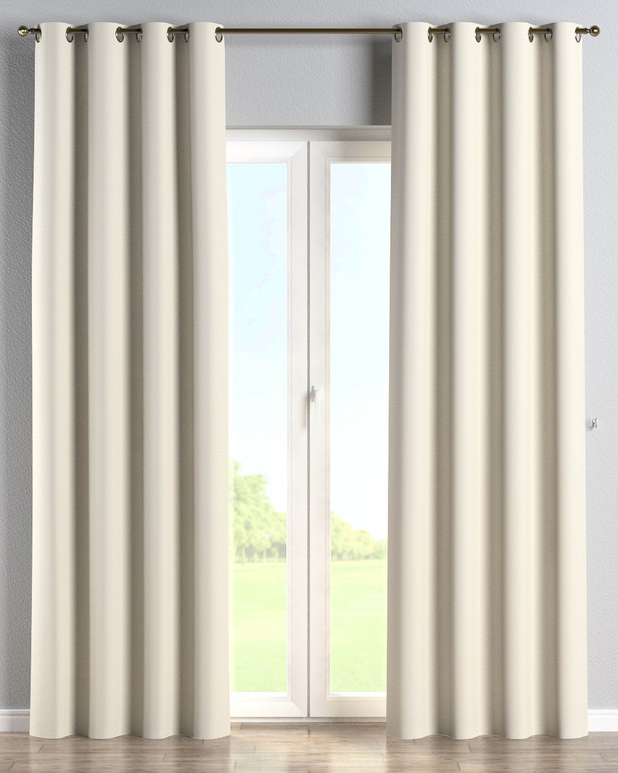 Ösenschal Farbe creme Stoff outdoor, strukturiert