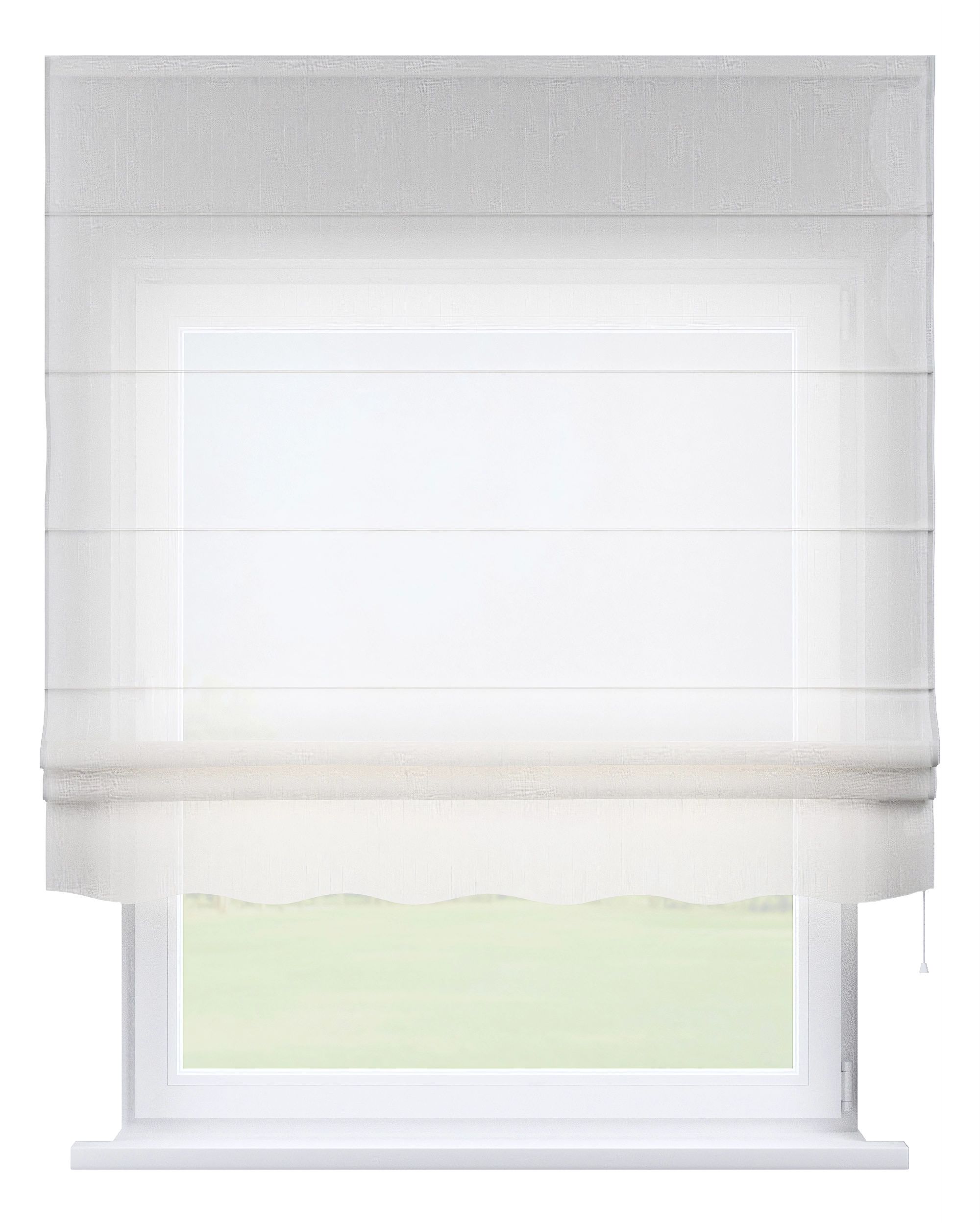 Raffrollo Firenze Farbe creme Stoff halbtransparent, strukturiert, gemustert