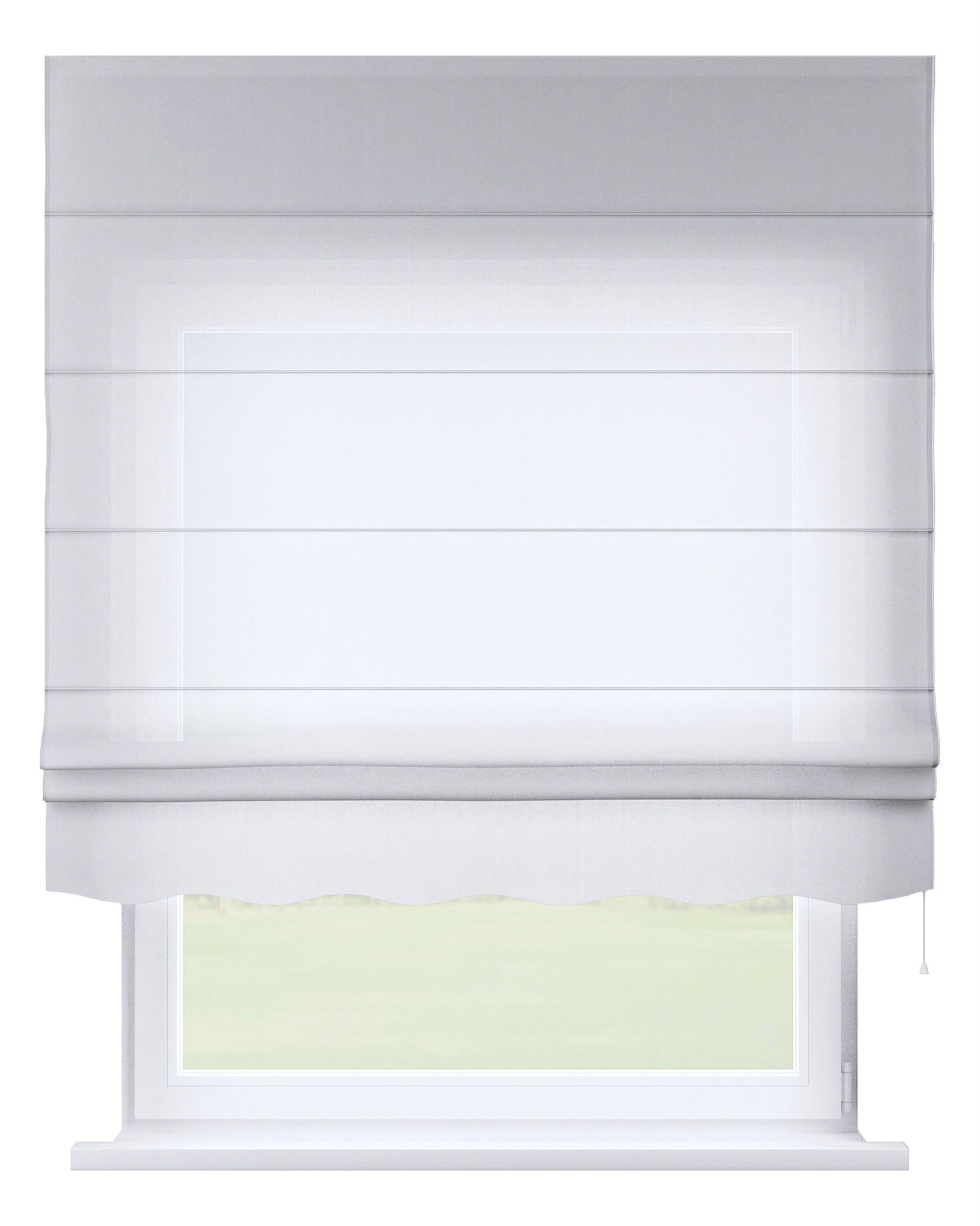 Raffrollo Firenze Farbe creme Stoff halbtransparent, strukturiert, gemustert