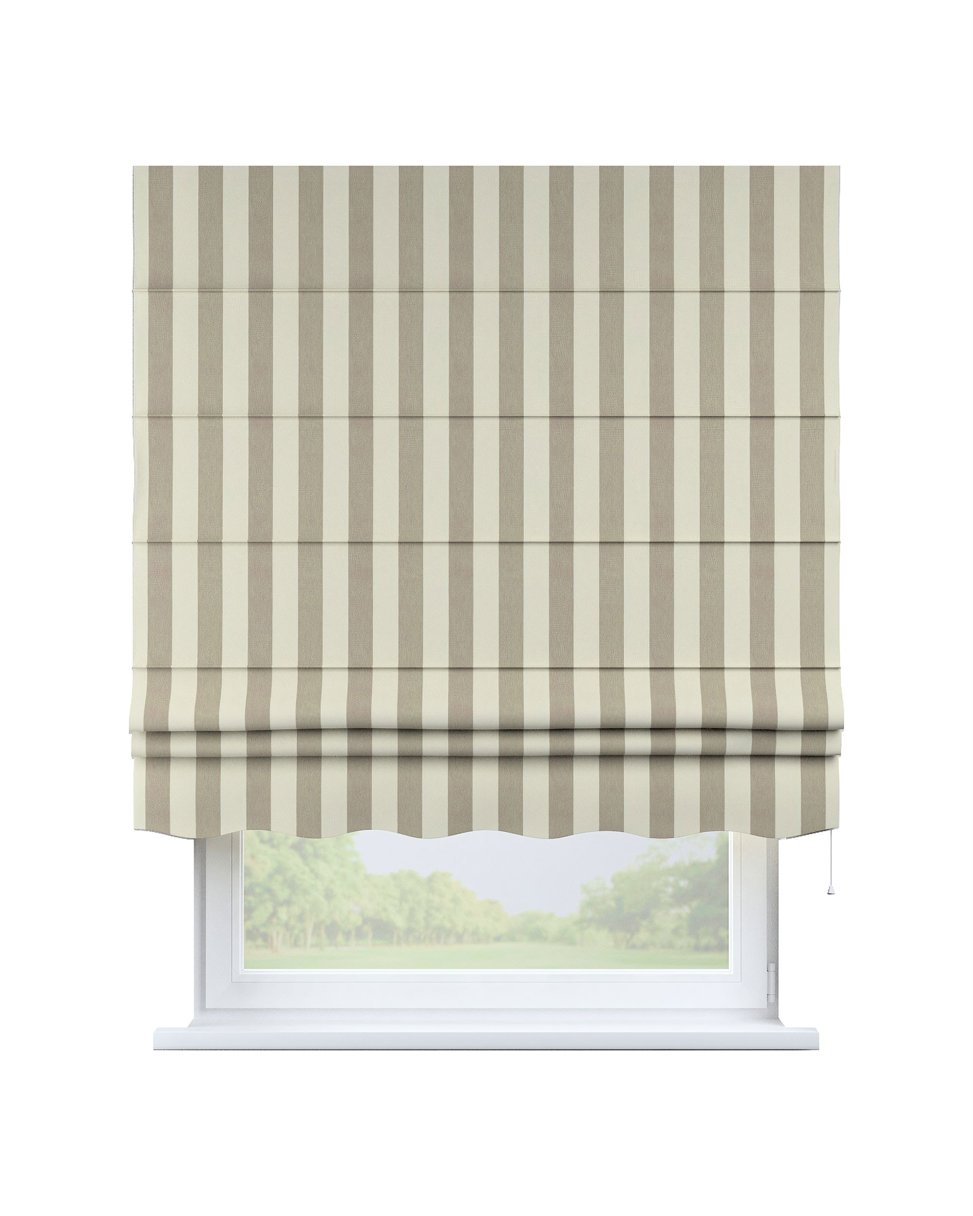 Raffrollo Firenze Farbe beige Stoff gemustert