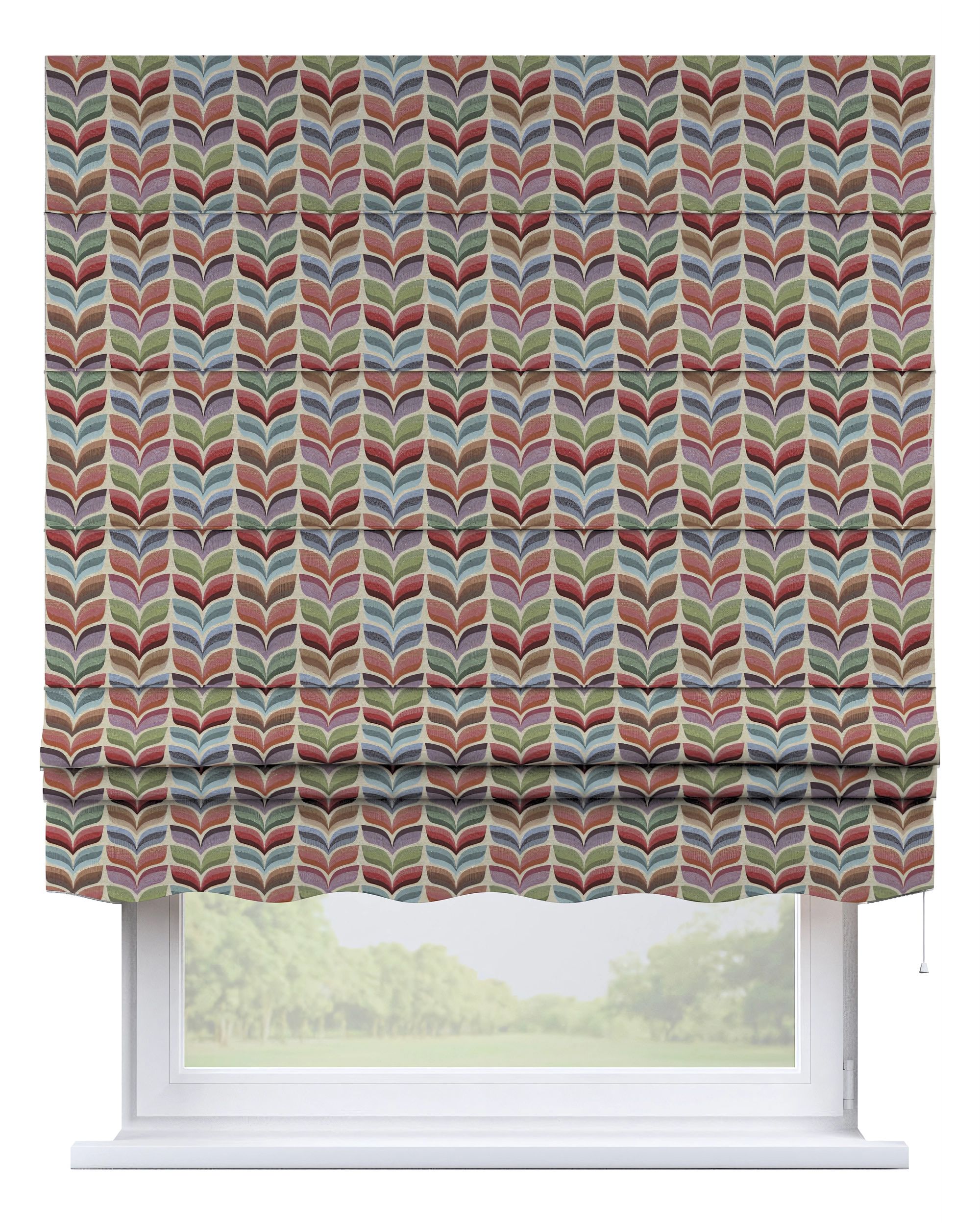 Raffrollo Firenze Farbe bunt Stoff strukturiert, gemustert