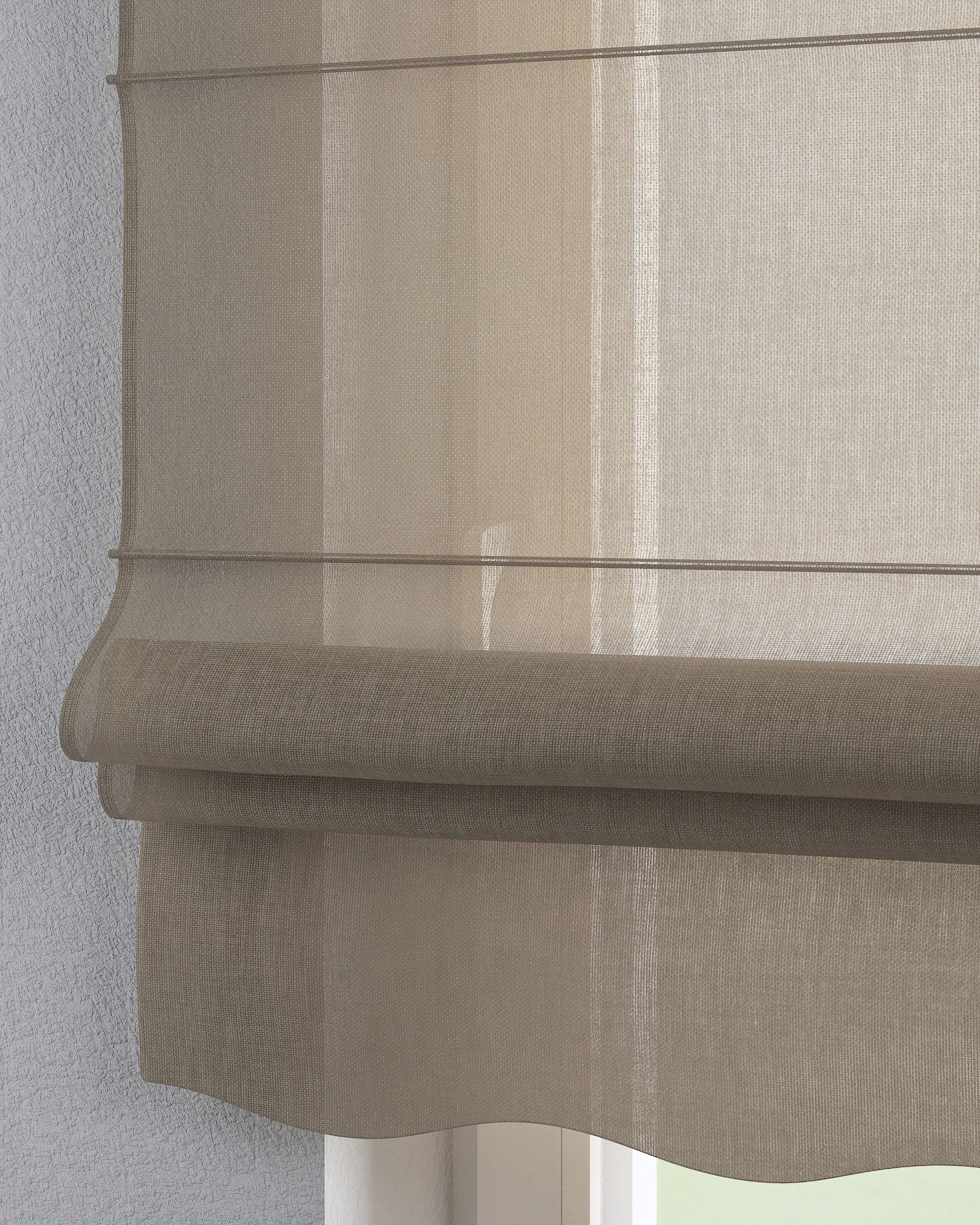 Raffrollo Firenze Farbe beige Stoff strukturiert (hover)