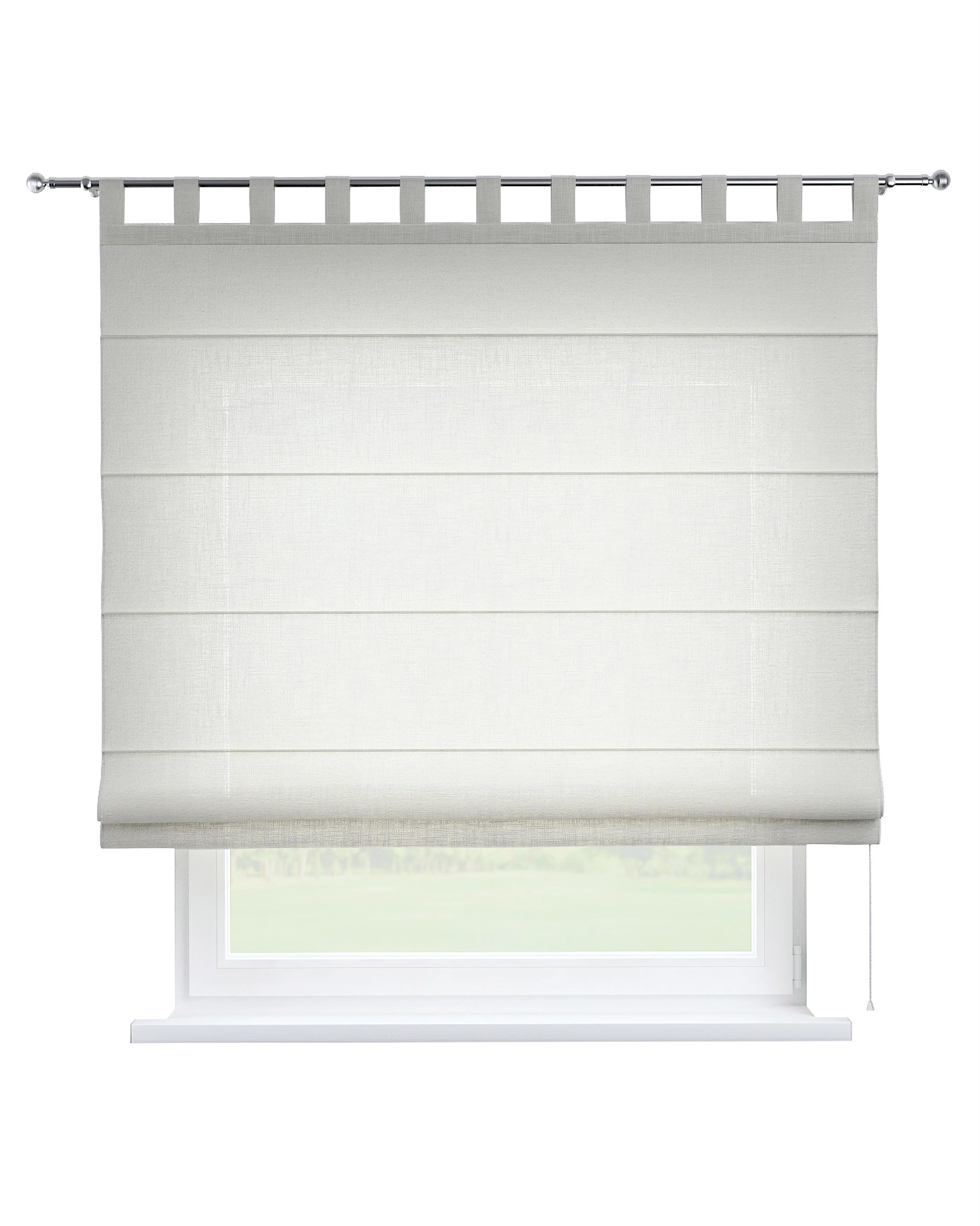 Raffrollo Verona Farbe beige Stoff halbtransparent, strukturiert
