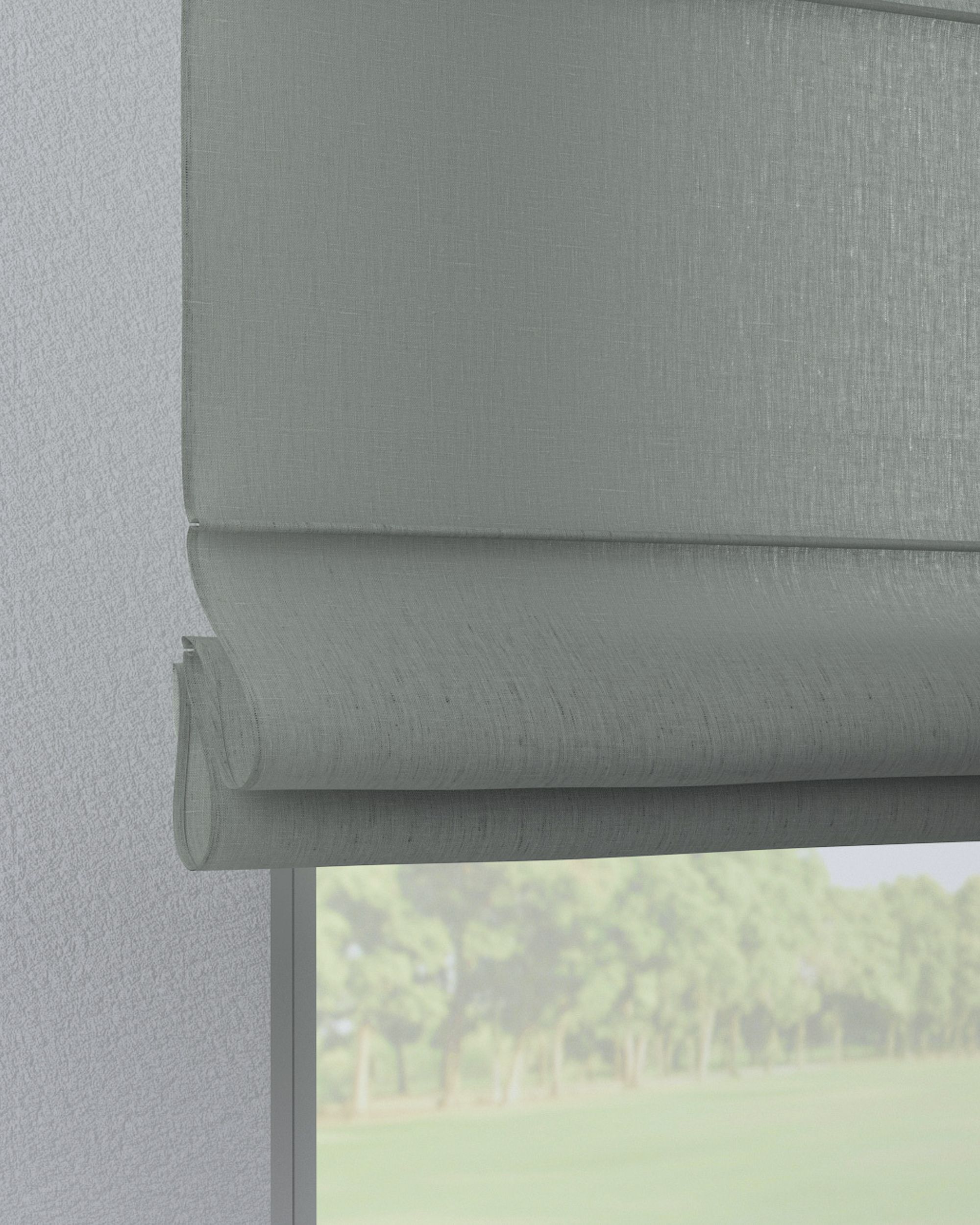 Raffrollo Verona Farbe grau Stoff halbtransparent, strukturiert (hover)