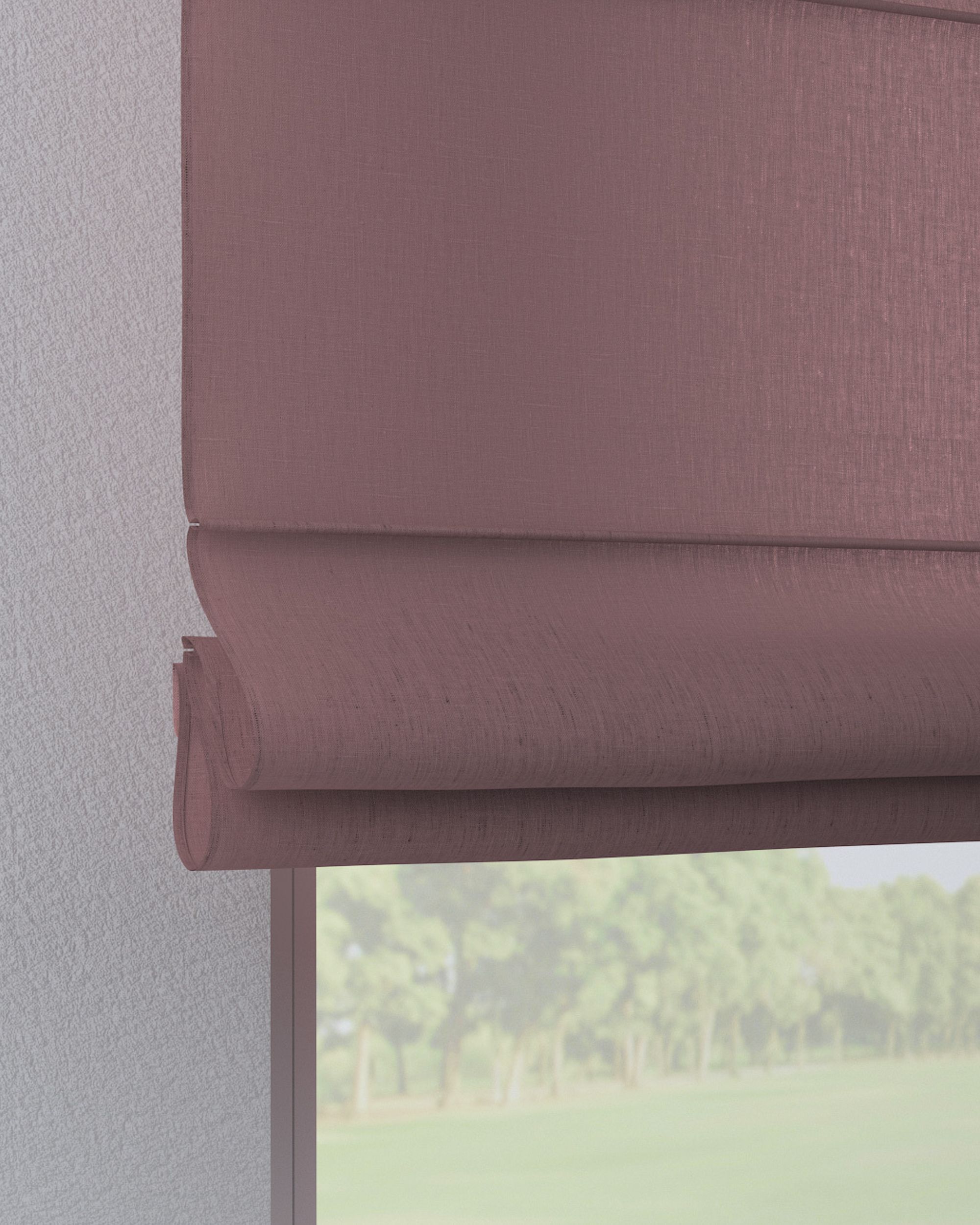 Raffrollo Verona Farbe rosa Stoff halbtransparent, strukturiert (hover)
