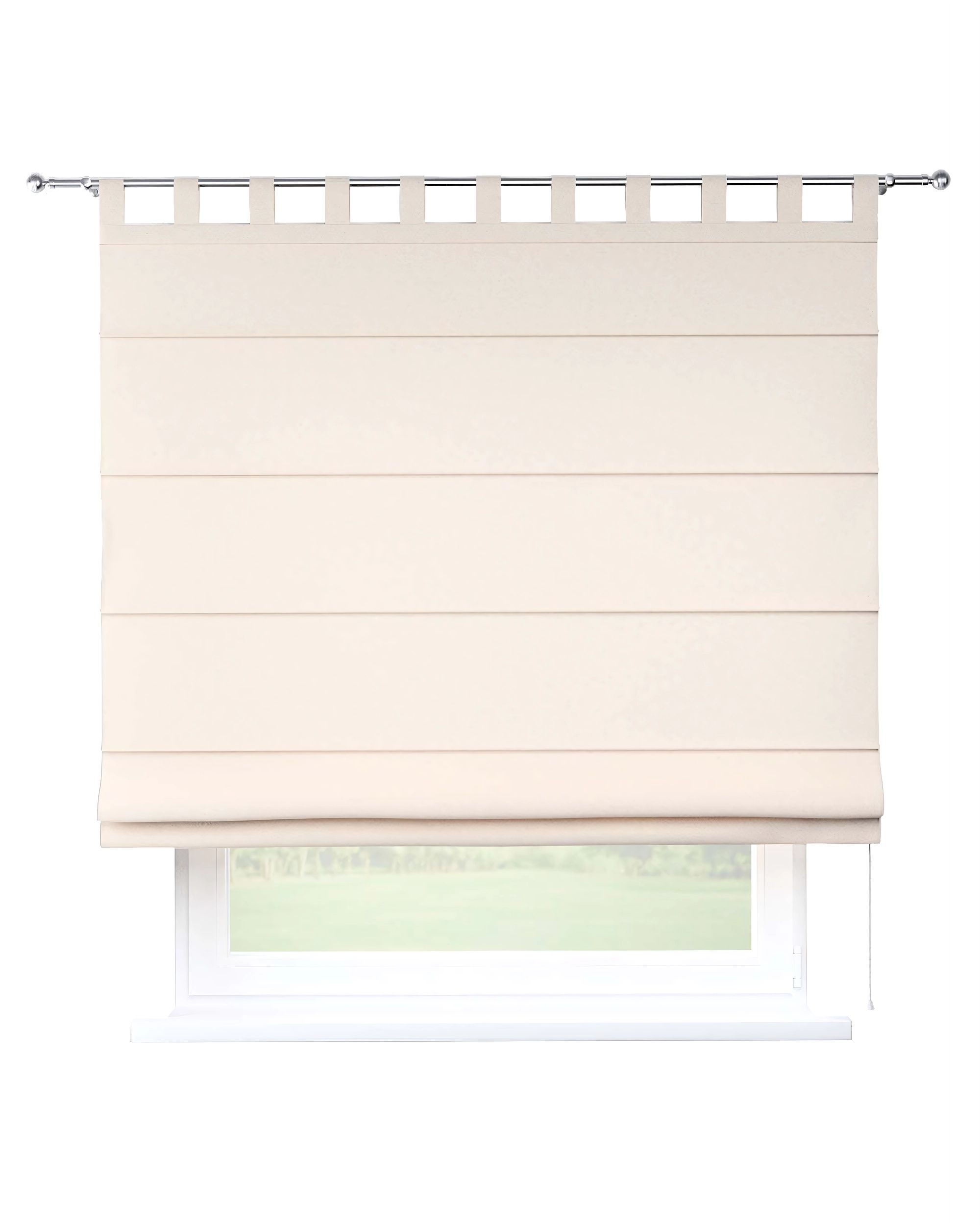Raffrollo Verona Farbe beige Stoff strukturiert
