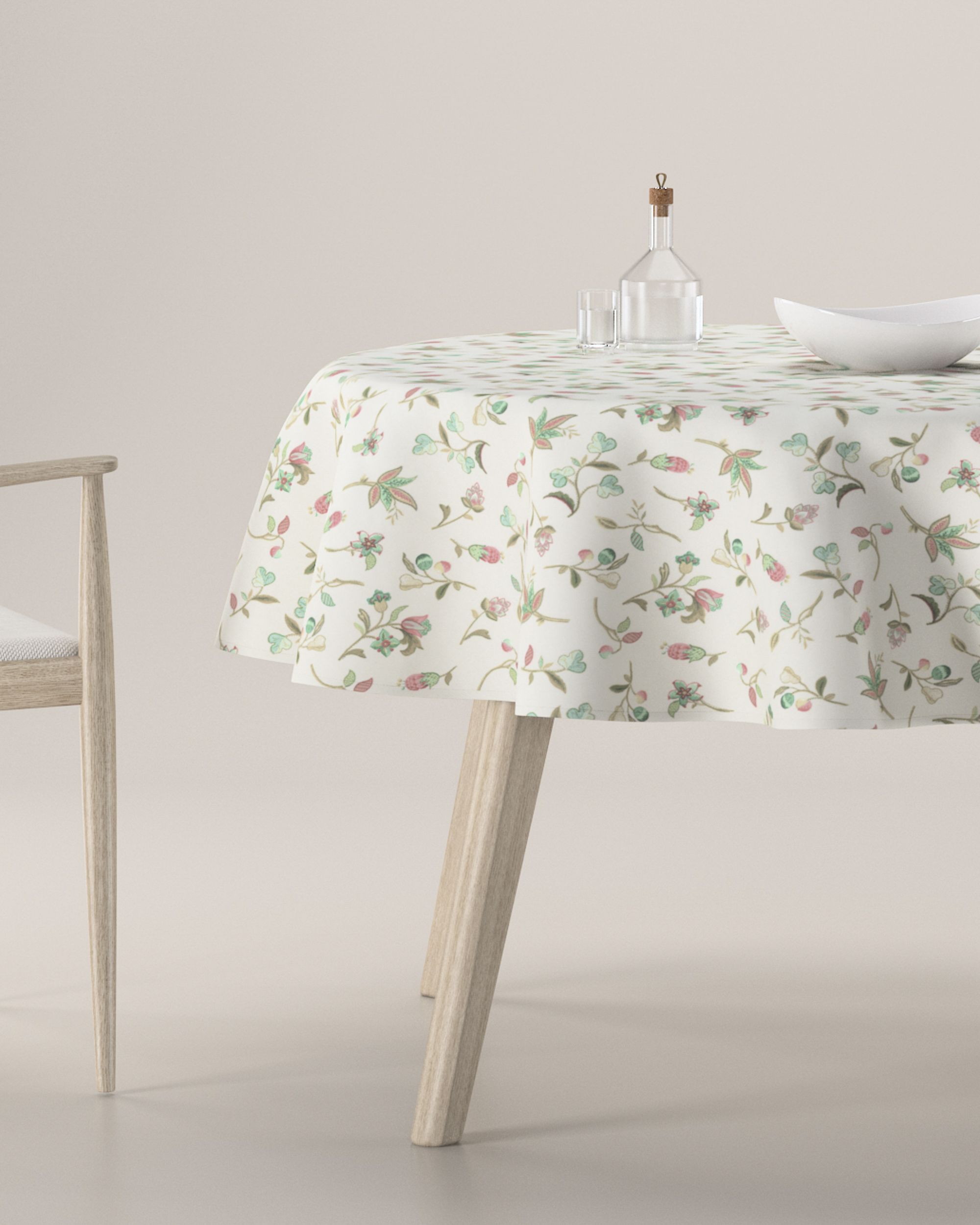 Runde Tischdecke Farbe bunt Stoff gemustert