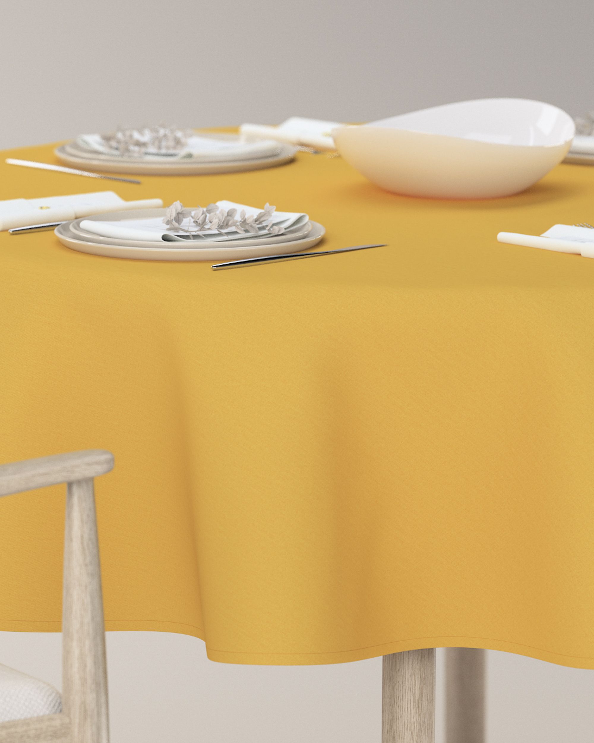 Runde Tischdecke Farbe gelb (hover)